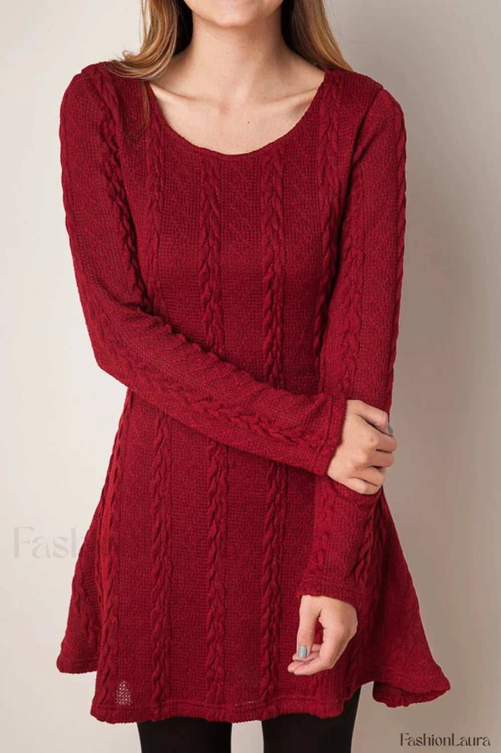 Plus Size Casual Charming S-3XL Sweater Dress