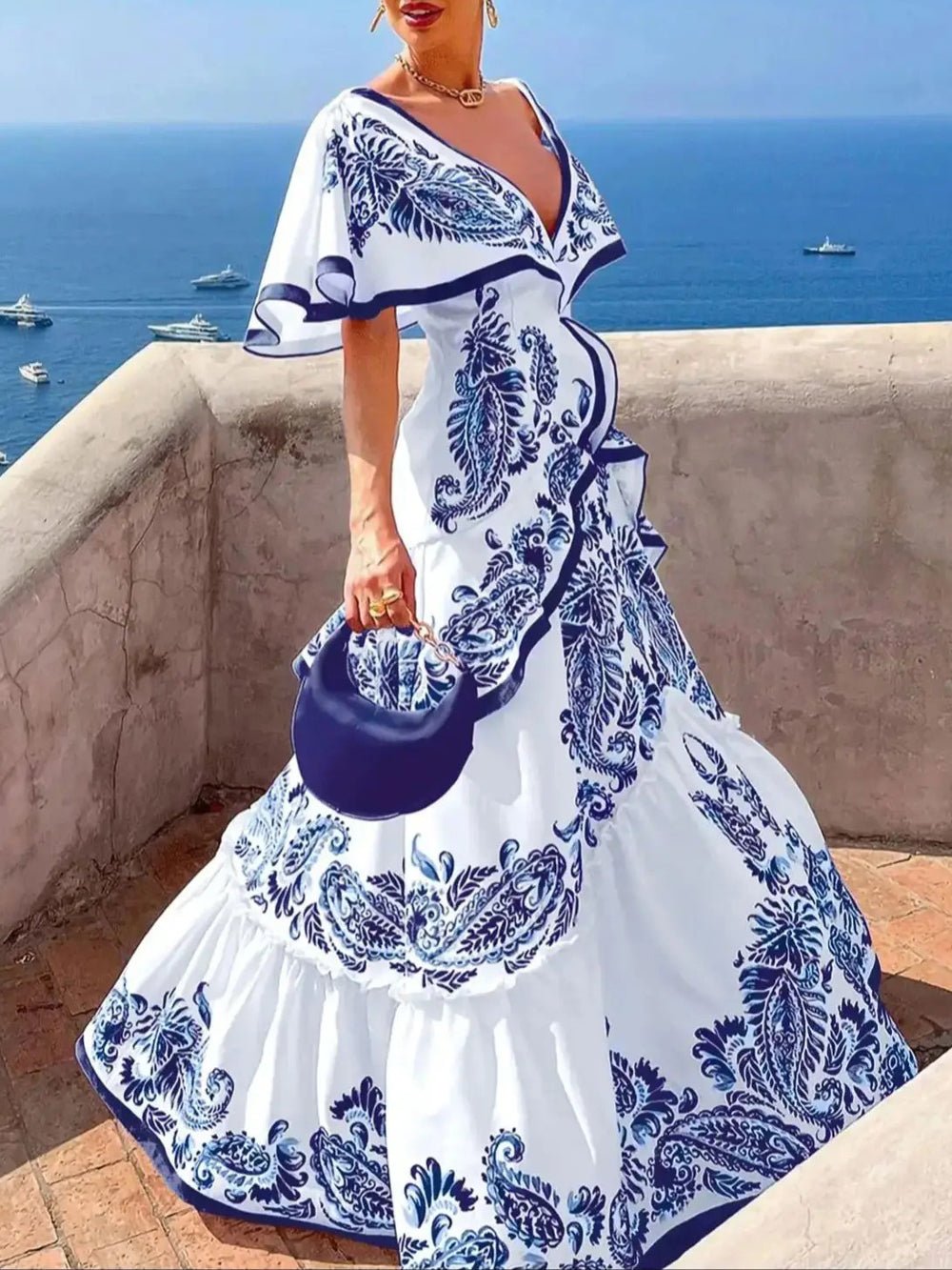 Poppy Sleeves Maxi Dress