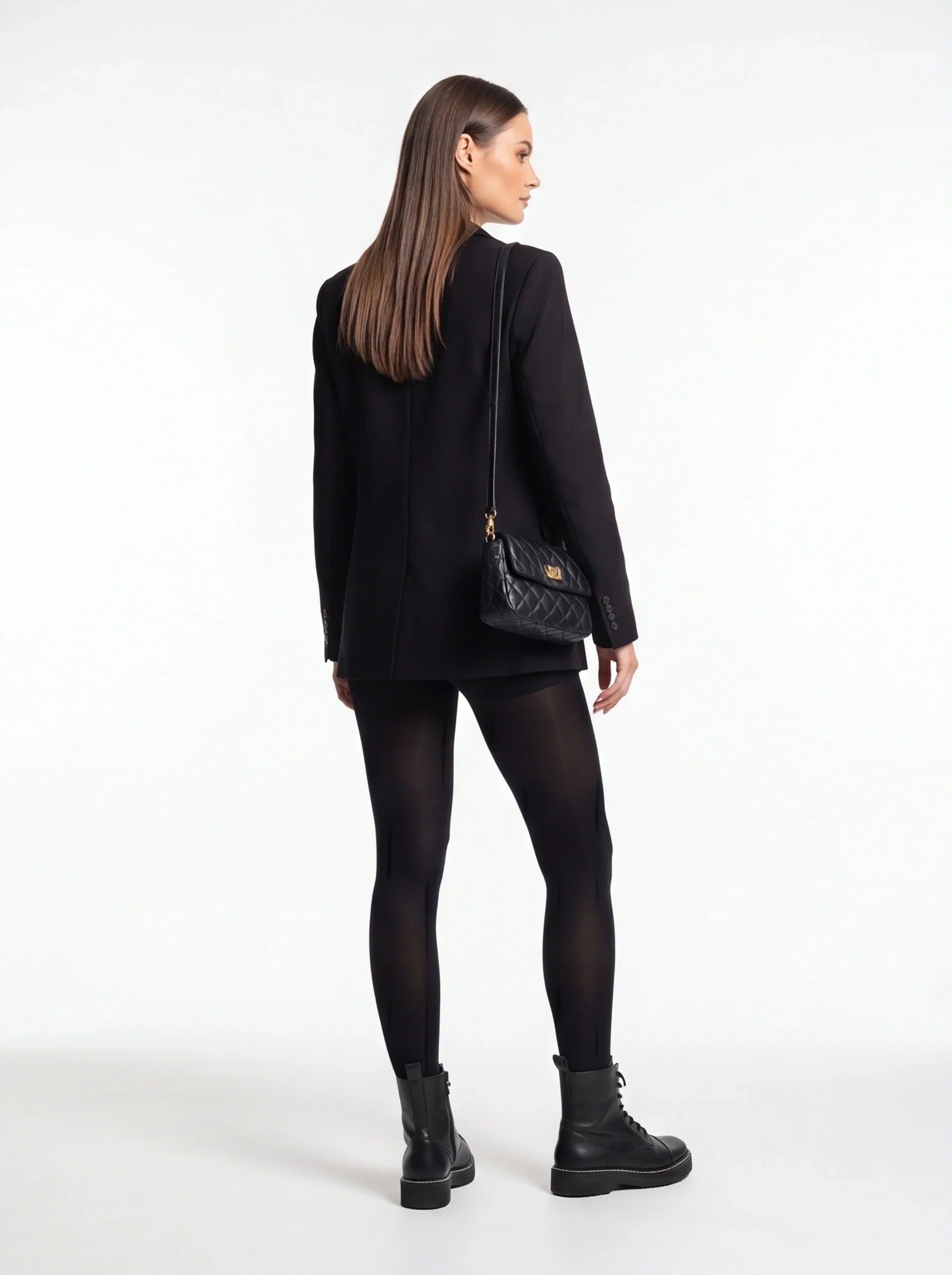 Black Tights Fleece Lined High Waist Butt Lift