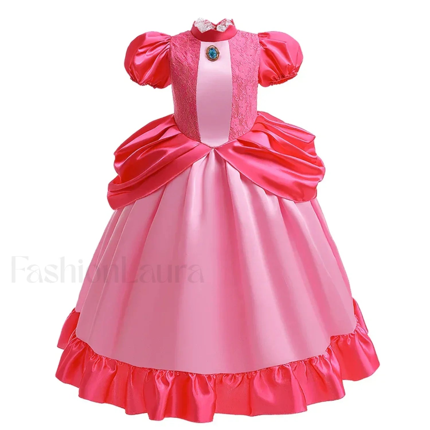 Princess Cosplay Peach Dress Accessories Role Play Carnival Birthday Kid Costume