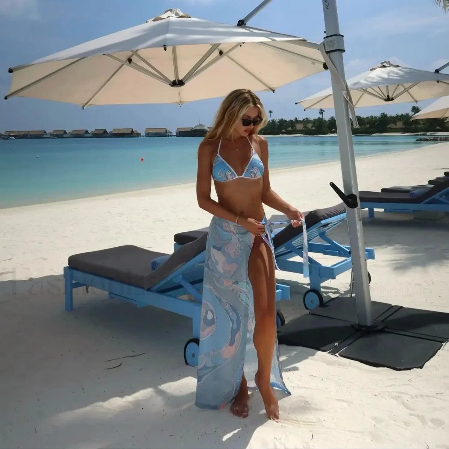 Print Halter Three Piece Set