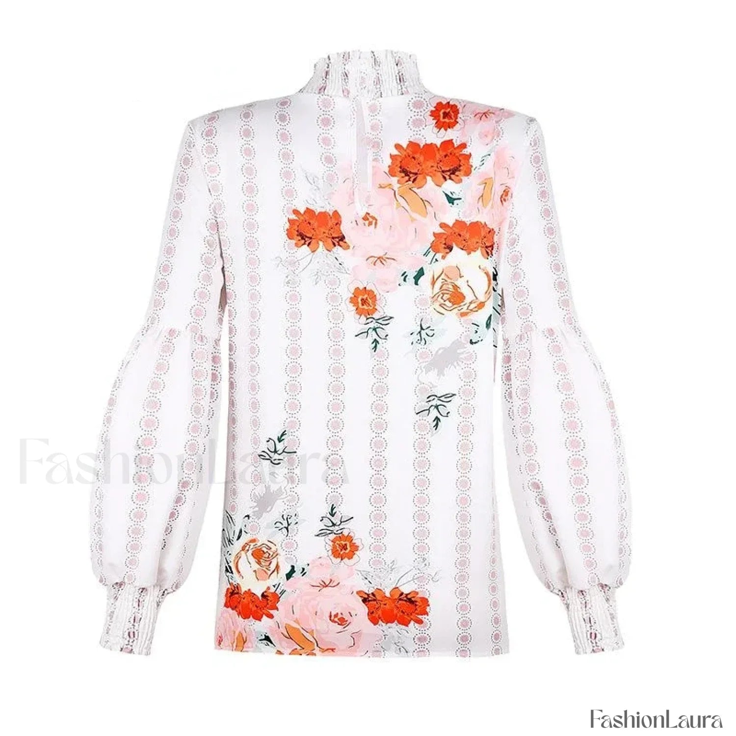 Printed Floral Korean Office Lady Blusas Blouse