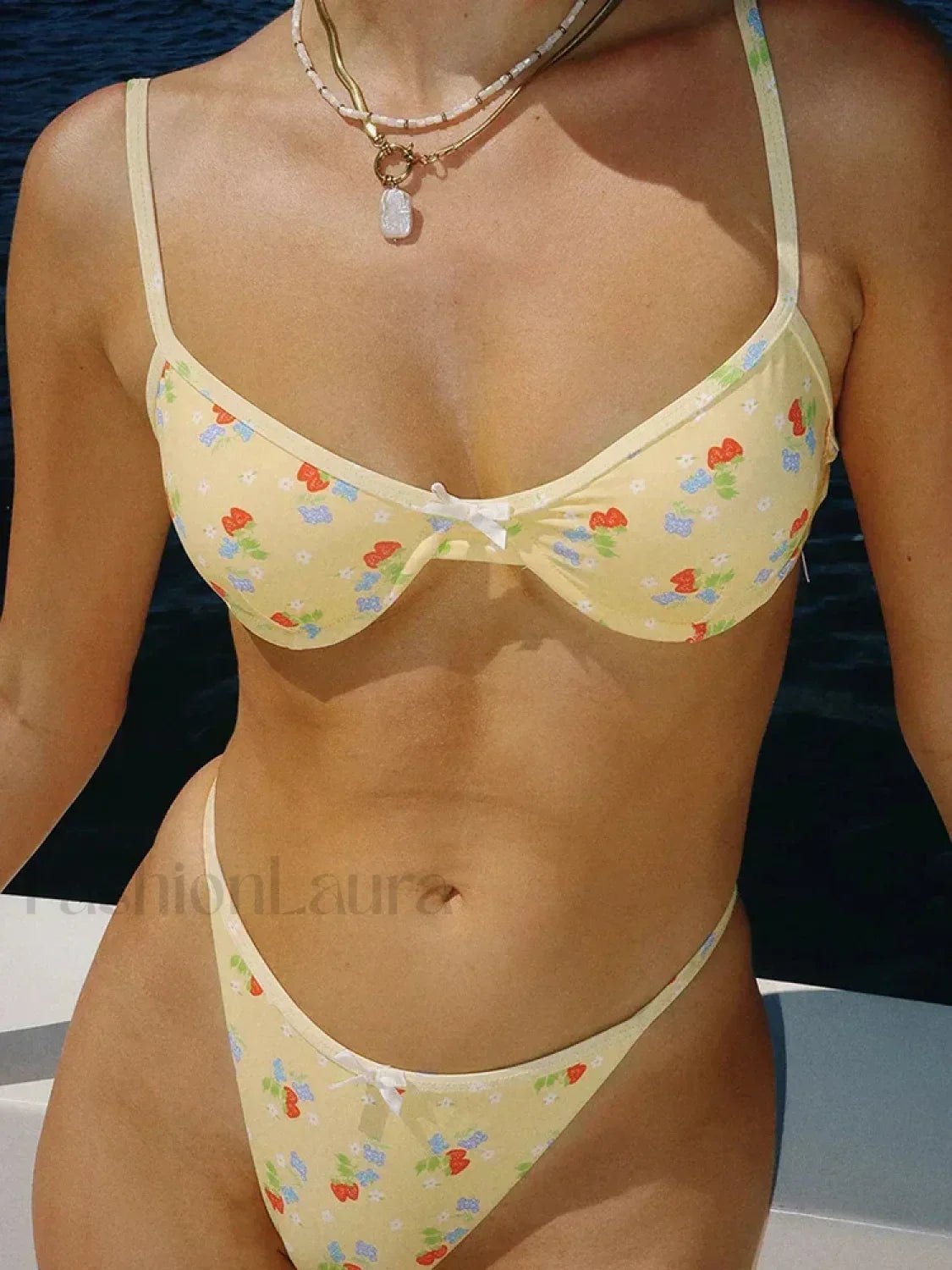 Printed Push Up Bikini Set