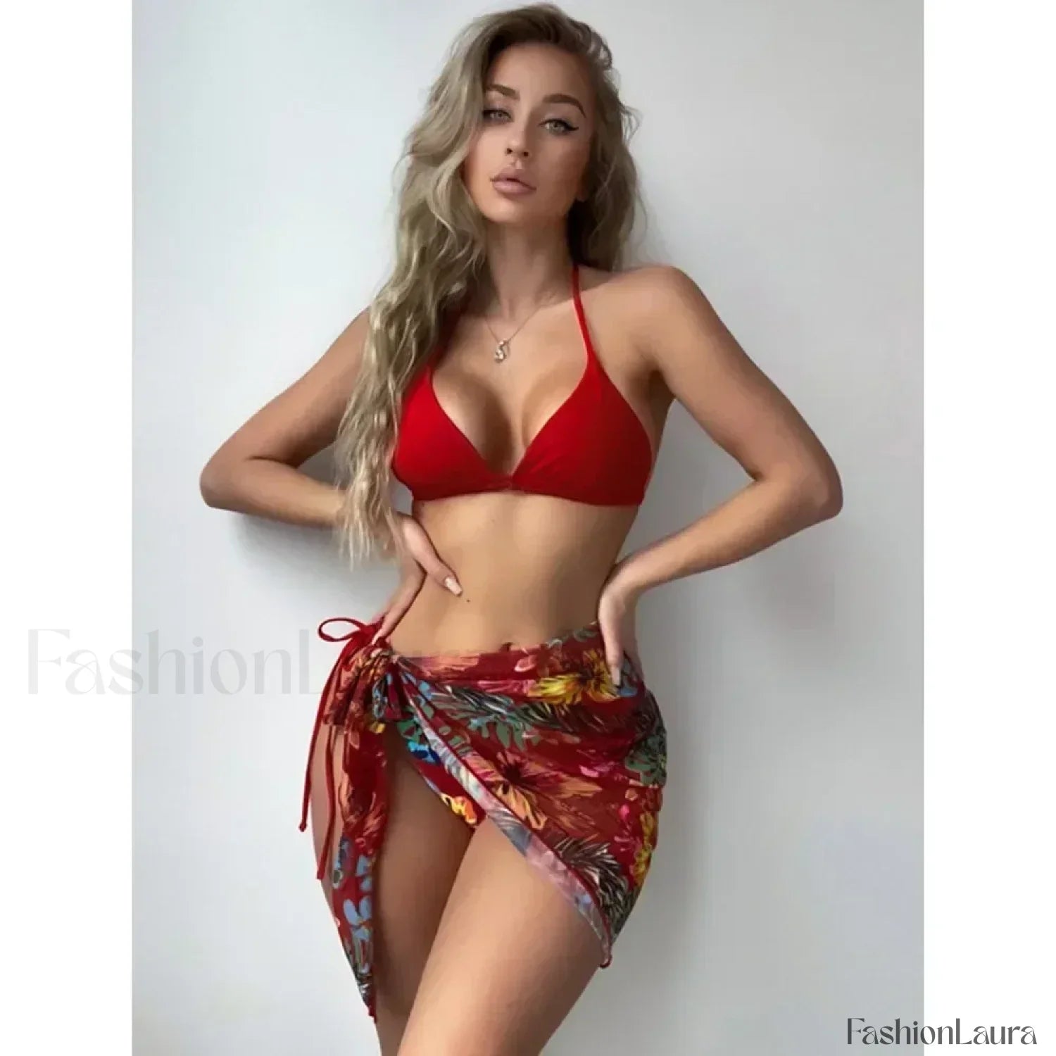 Printed Split Chic Three Piece Set