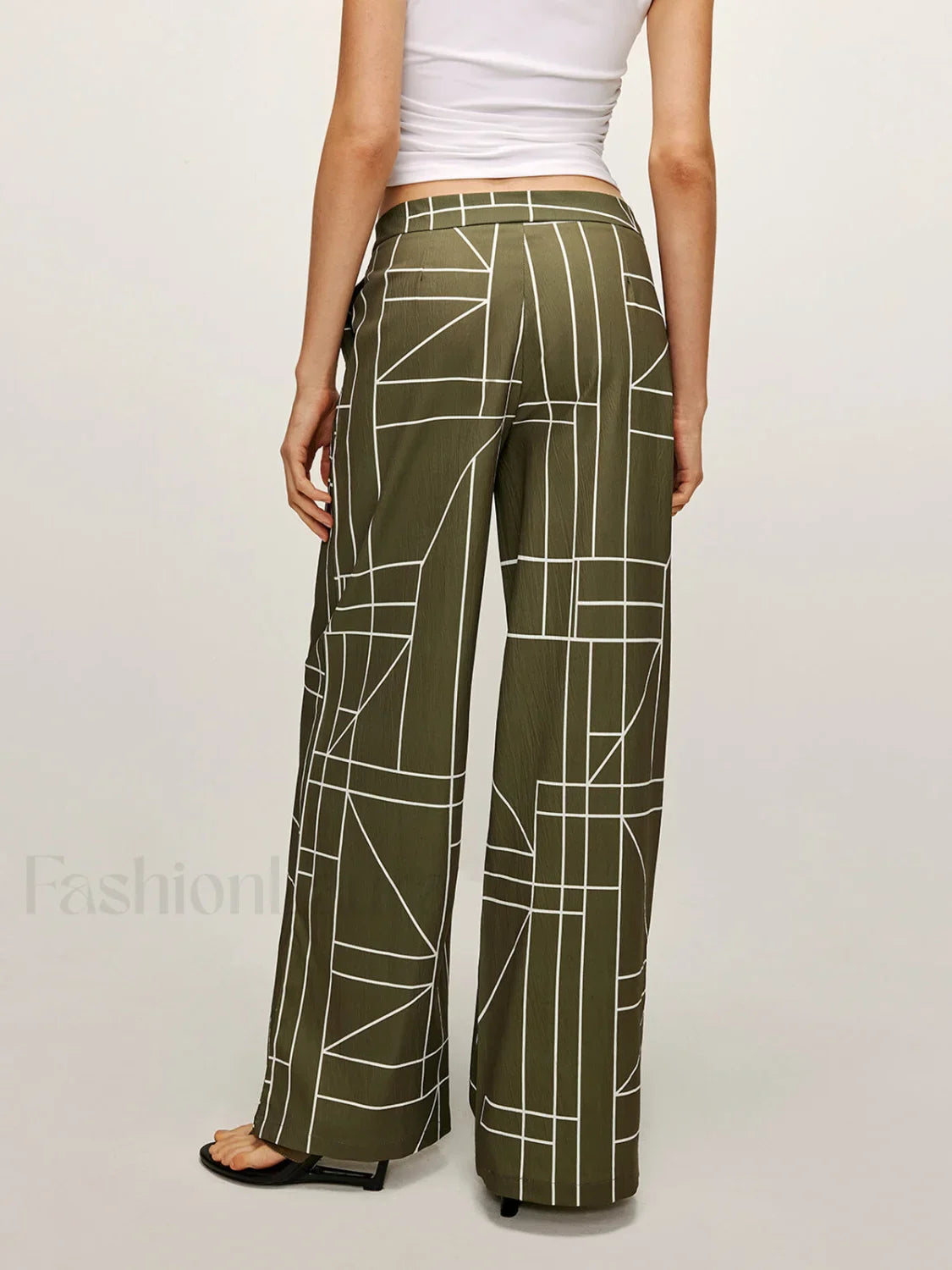 Printed Wide-Leg Pants