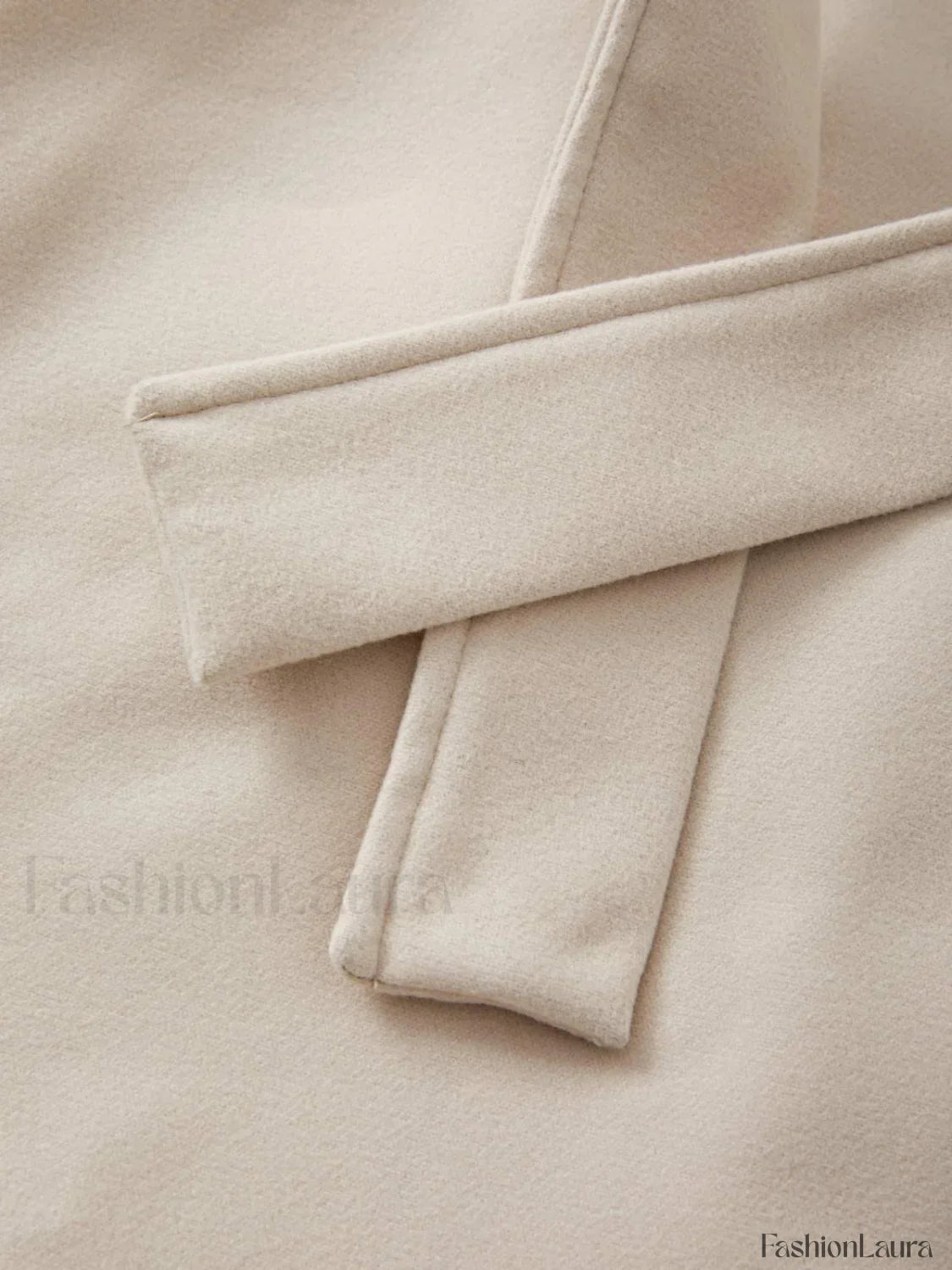 Puff Sleeve Belted Woolen Coat