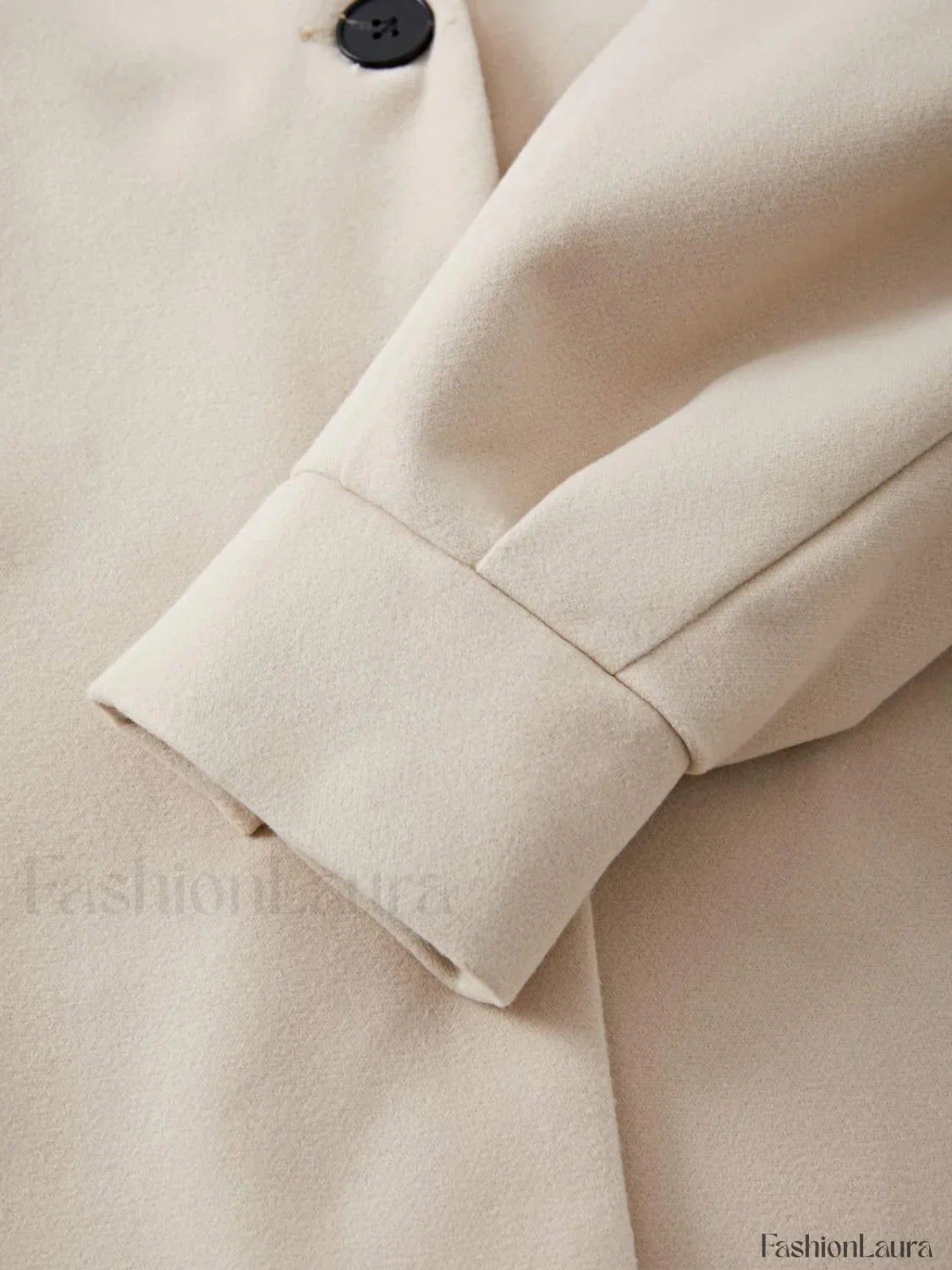 Puff Sleeve Belted Woolen Coat