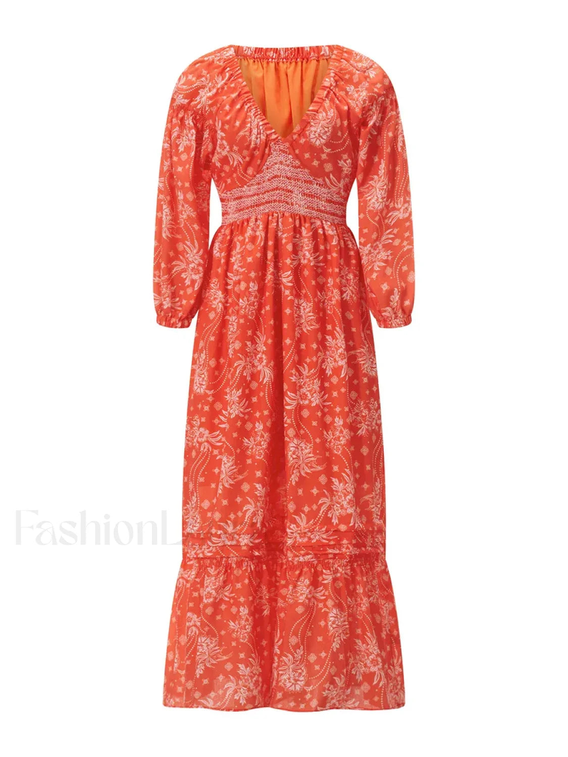 Puff-Sleeve Flowy Boho Dress