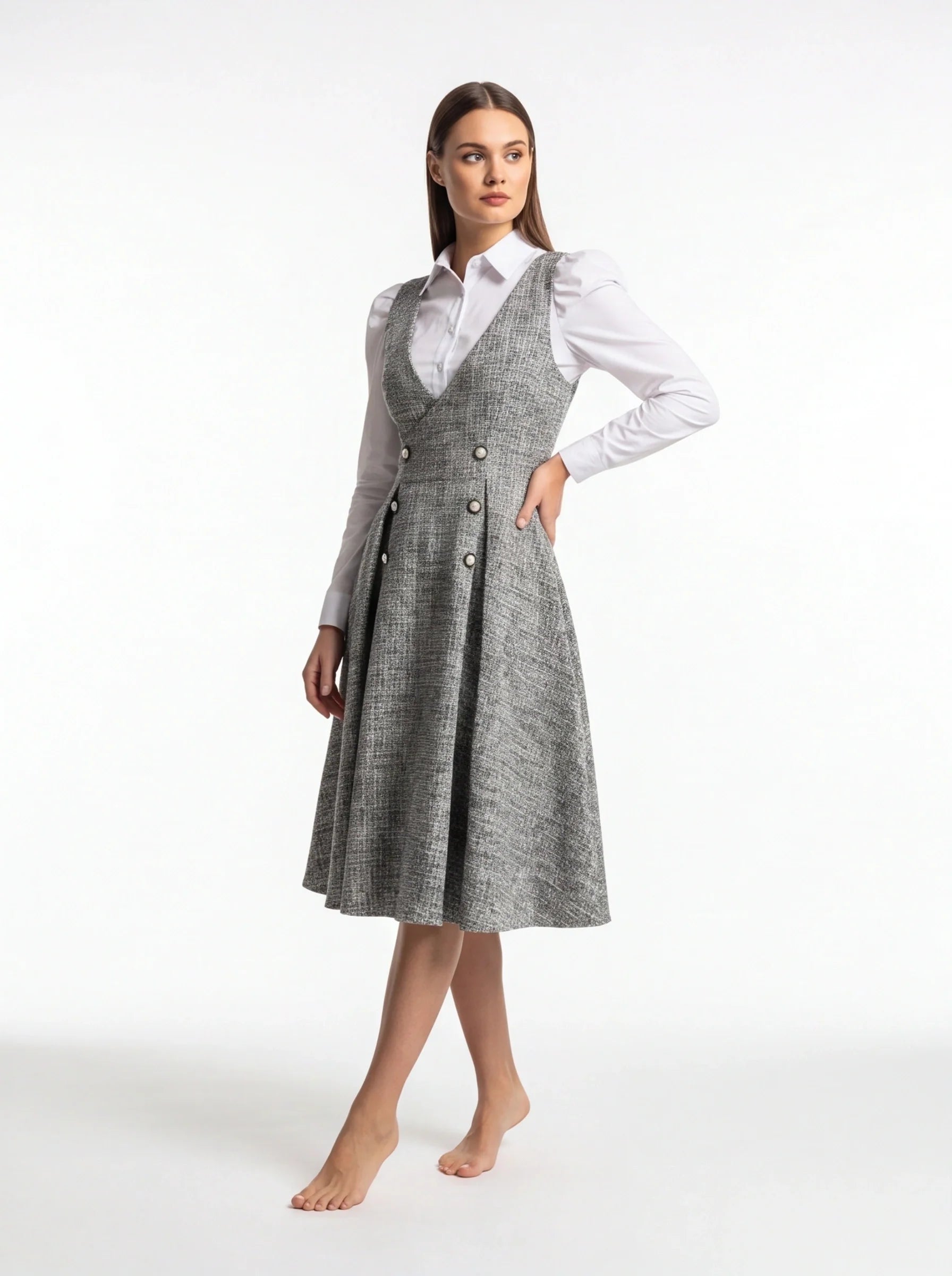 Elegant A-Line Cocktail Dress with Lace Accents and Sleeveless Design - Jamota