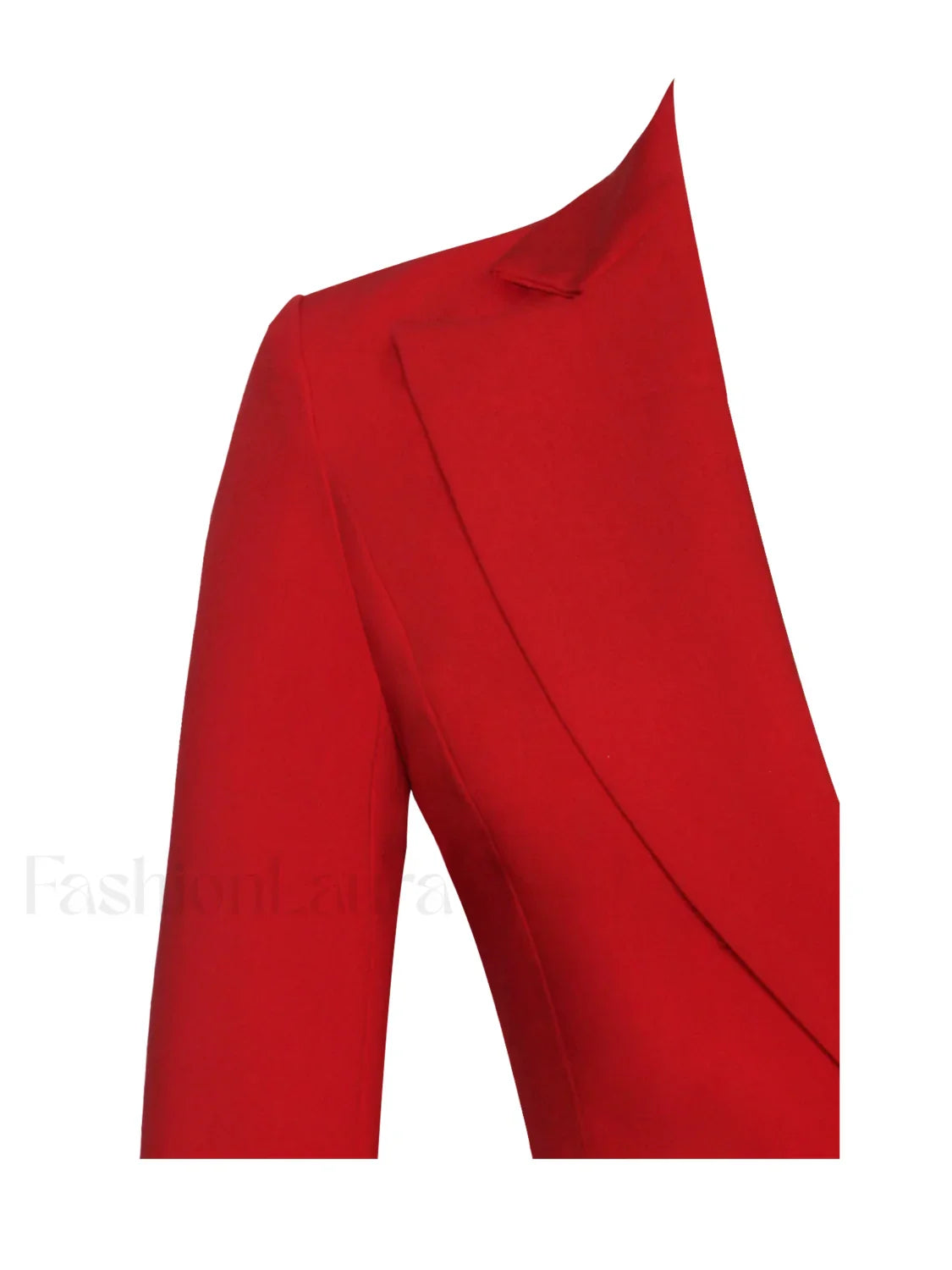 Quilla Red Feather Crystal Graceful Sleeve Backless Blazer Dress