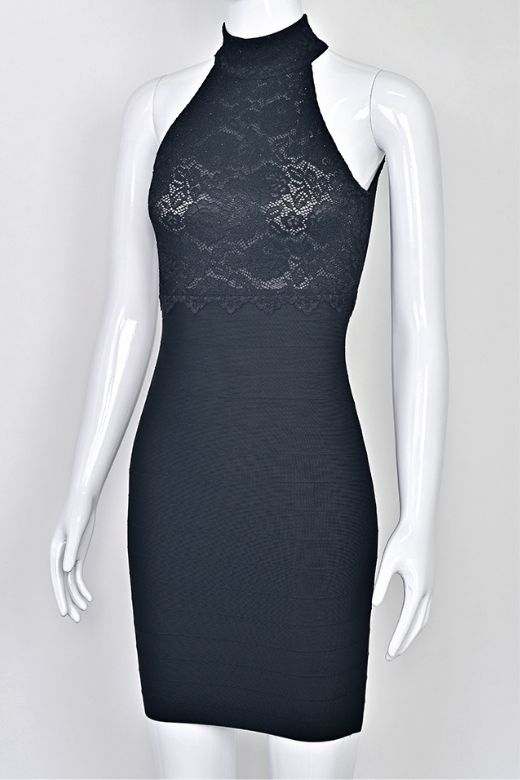 Quinn Bandage Mini Dress - Classic Black