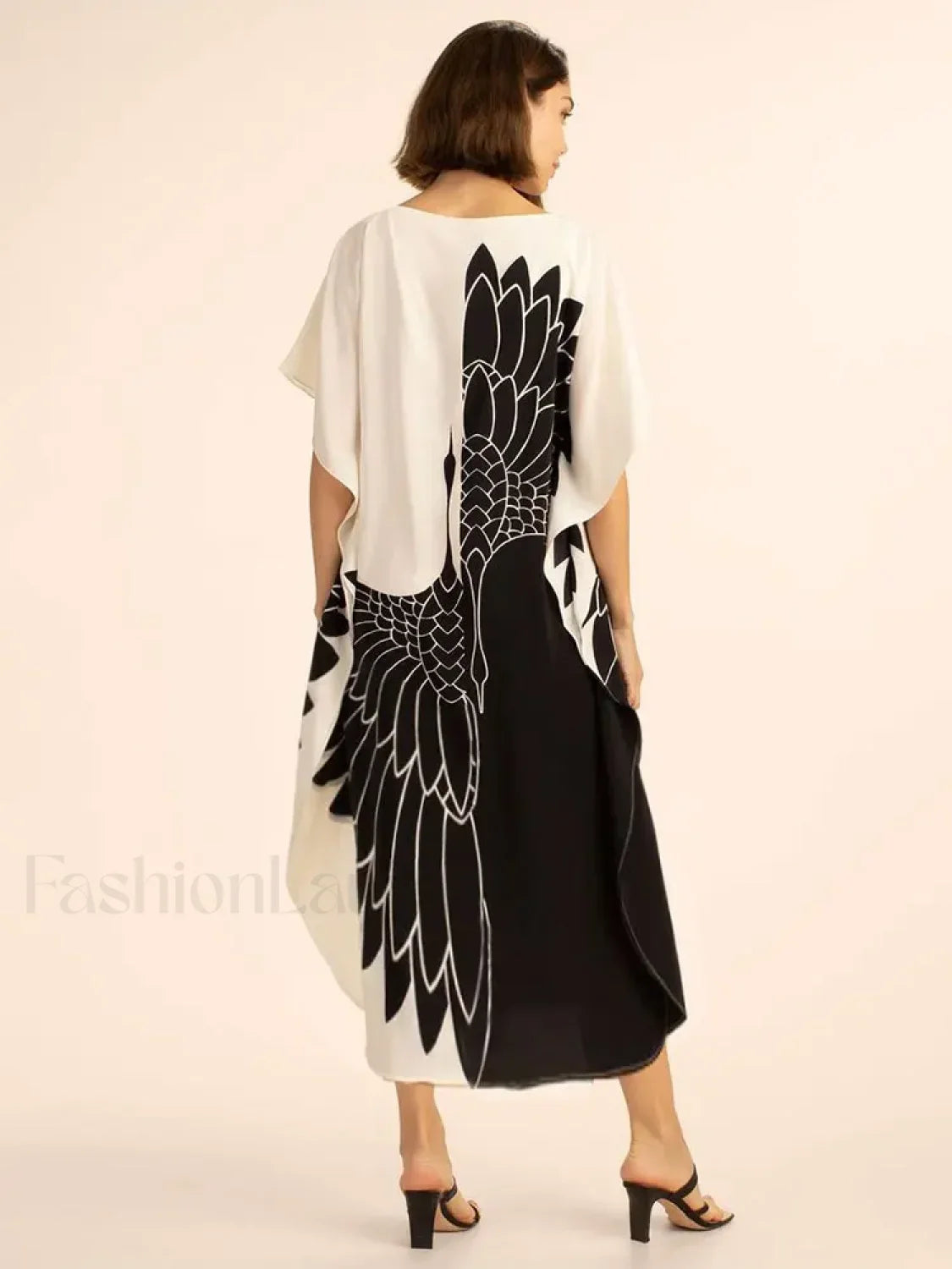 Rainbow Batwing Boho Maxi Cover Up