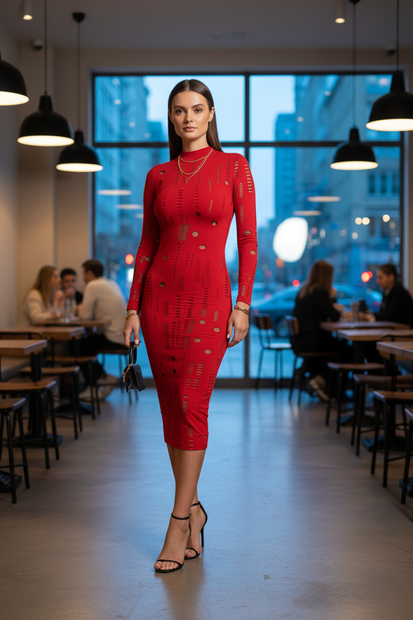 Stylish Bodycon Cocktail Dress with Sleeveless Design and Stretch Fit