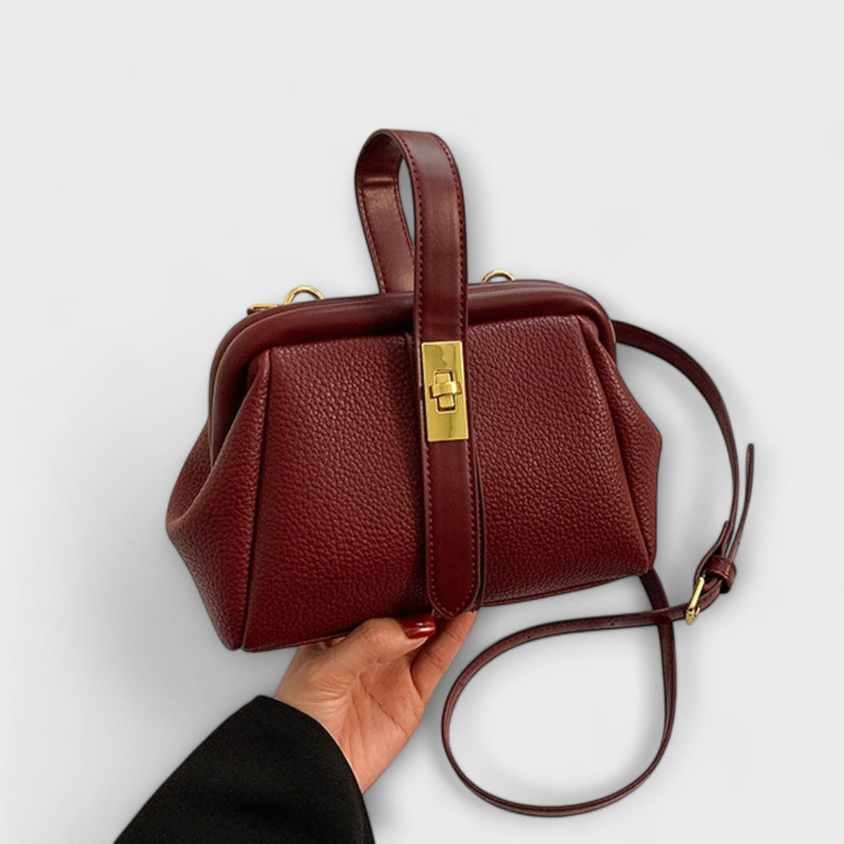 Twist Lock Frame Crossbody Bag
