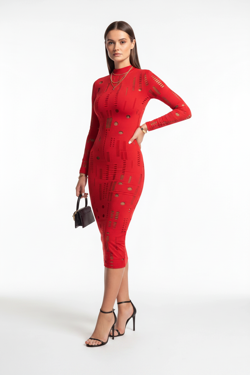 Stylish Bodycon Cocktail Dress with Sleeveless Design and Stretch Fit - Jamota