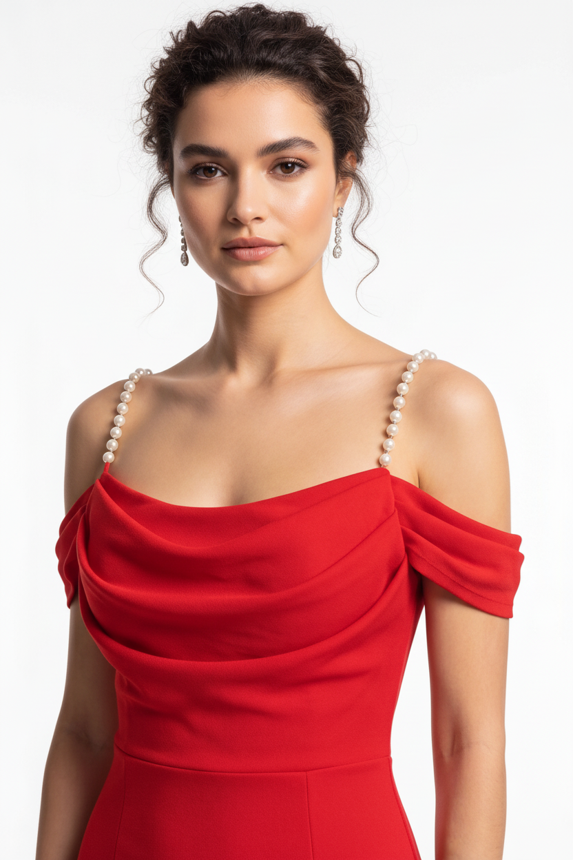 Elegant Bodycon Evening Dress with Sleeveless Design & Midi Length