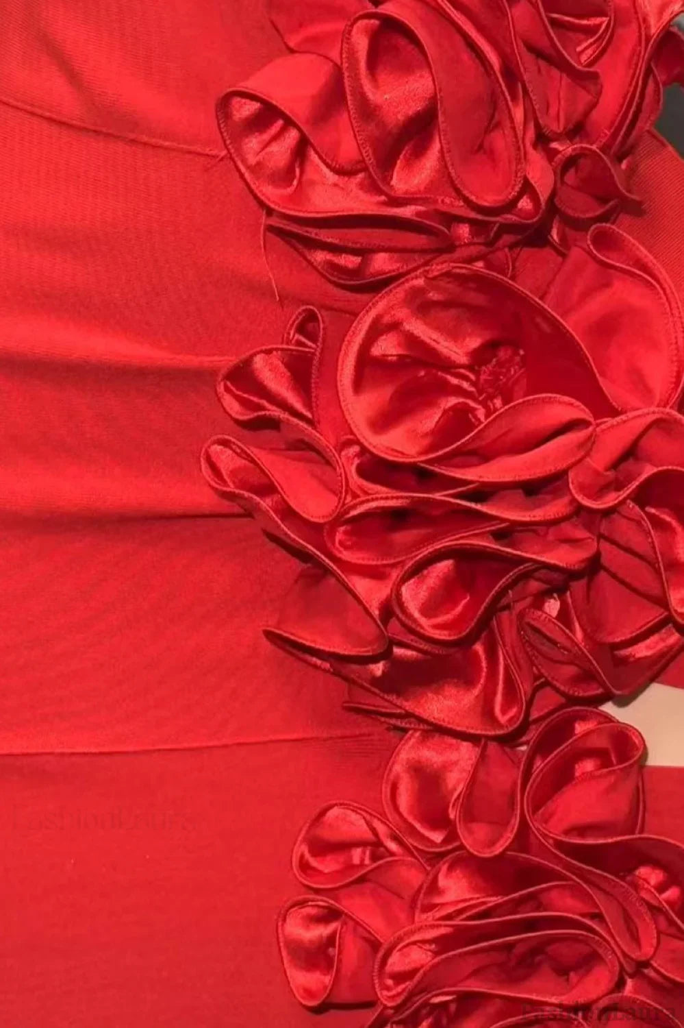 Red Cutout Floral Bandage Party Dress