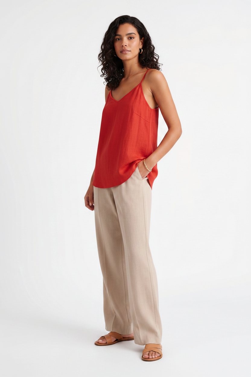 Chic Lightweight Linen Tank Top | Breathable Fabric & Versatile Design