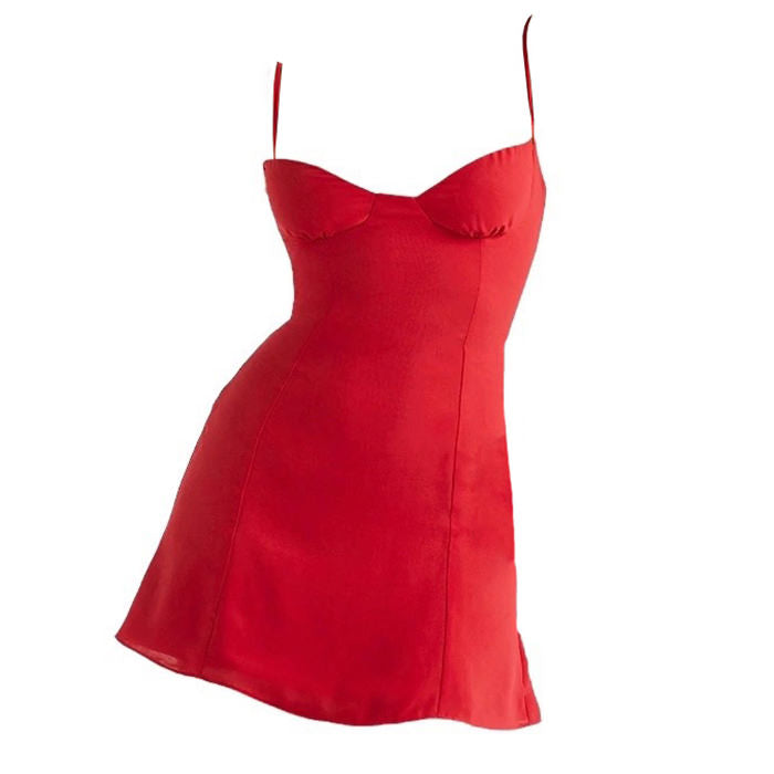 Florence Satin Mini Dress - View 2