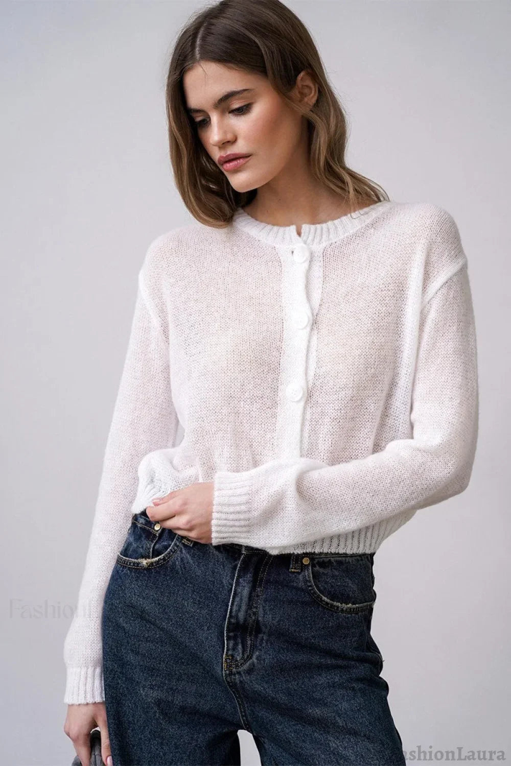 Relaxed Fit Knit Cardigan