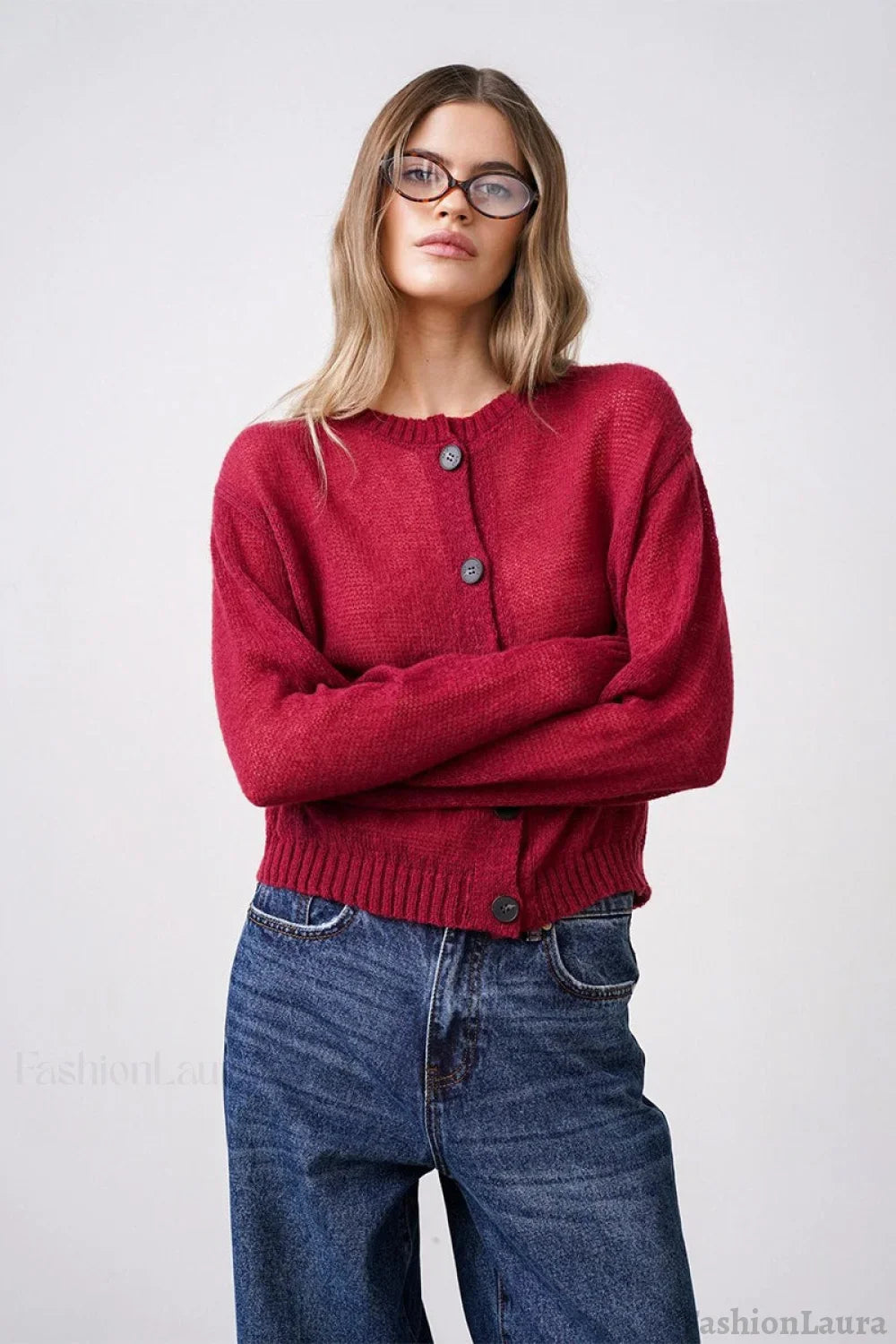 Relaxed Fit Knit Cardigan