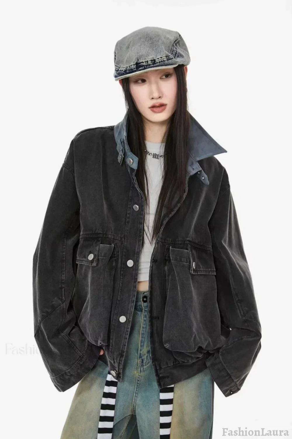 Relaxed Fit Workwear Pocket Jacket M / Black