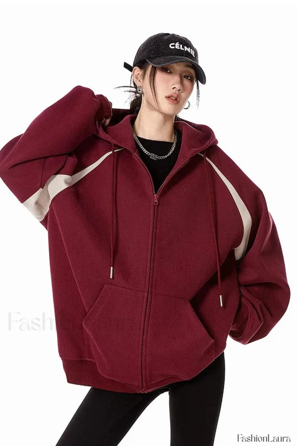 Retro Y2K Hooded Zipper Hoodie