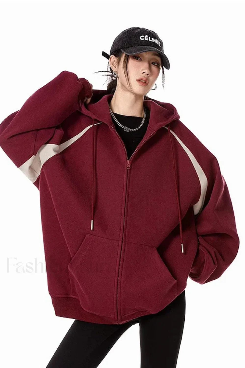 Retro Y2K Hooded Zipper Hoodie