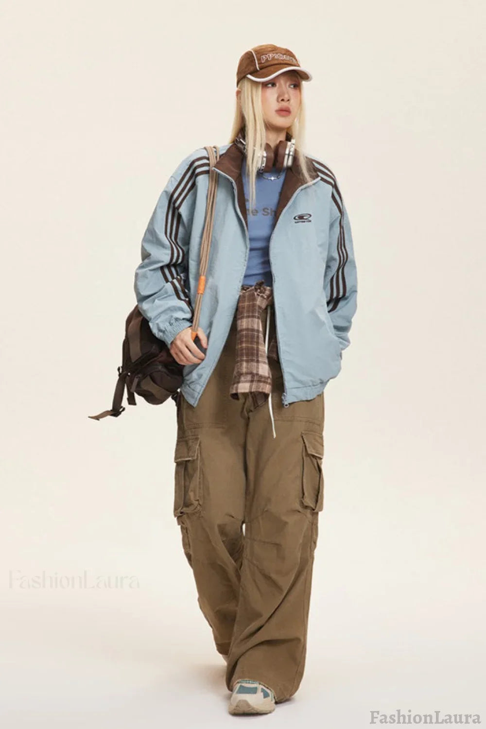 Reversible Stand Collar Colorblock Jacket