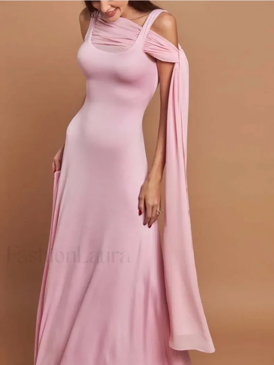 Ribbon Scarf Patchwork Maxi Dress