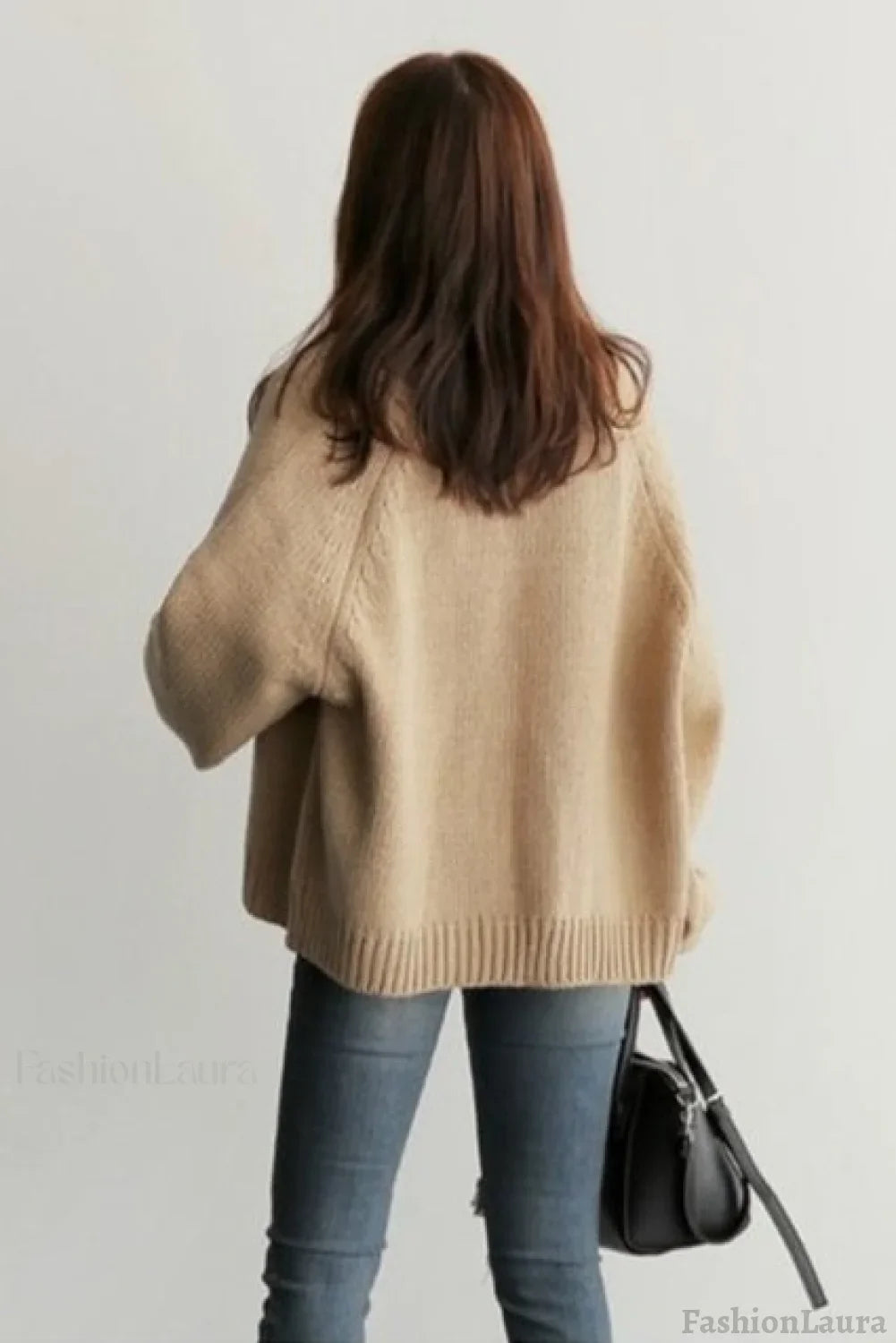 ropped Relaxed Cardigan