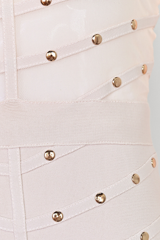Rosa Long Sleeve Bodycon Dress - Cream
