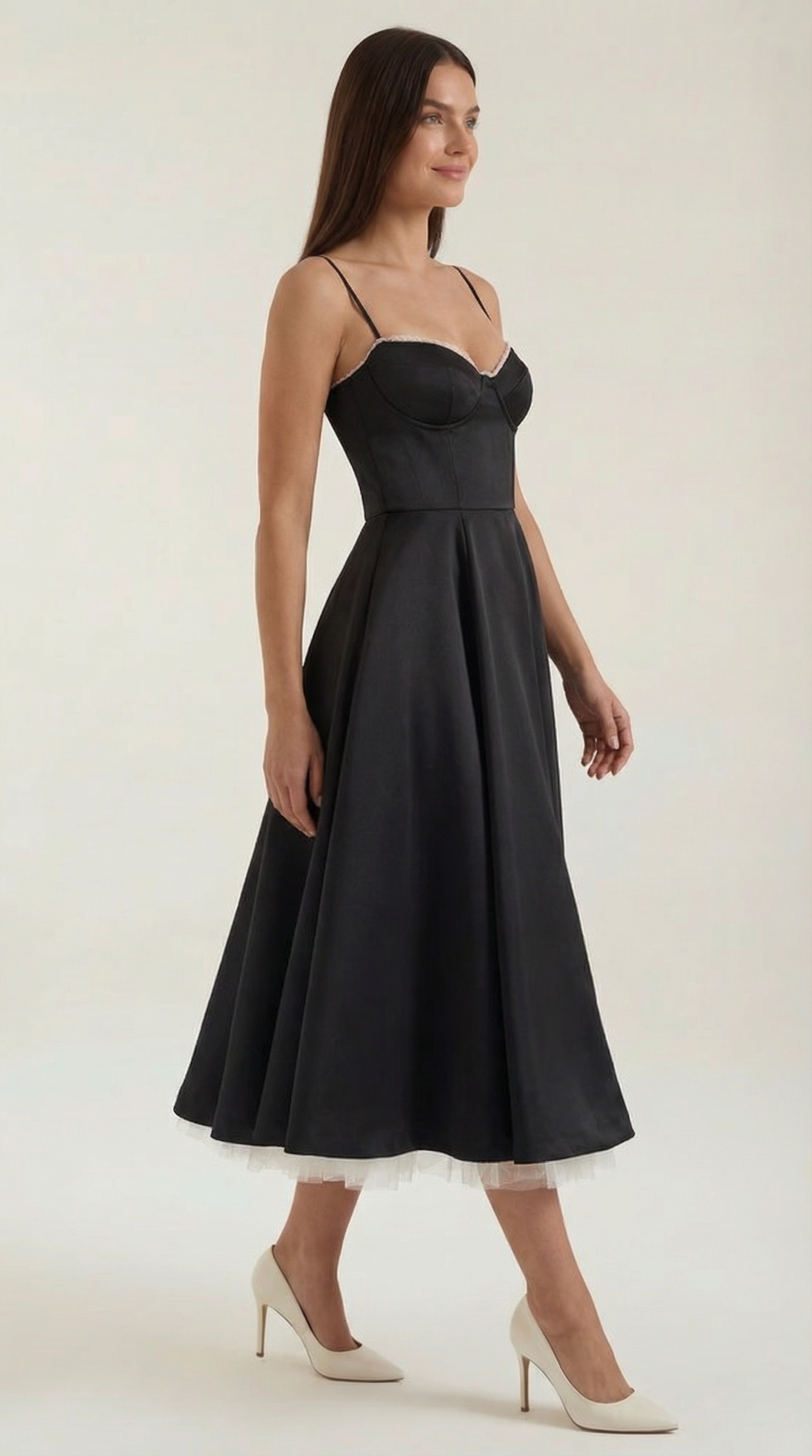 Sweetheart Corset Fit and Flare Midi Dress 17