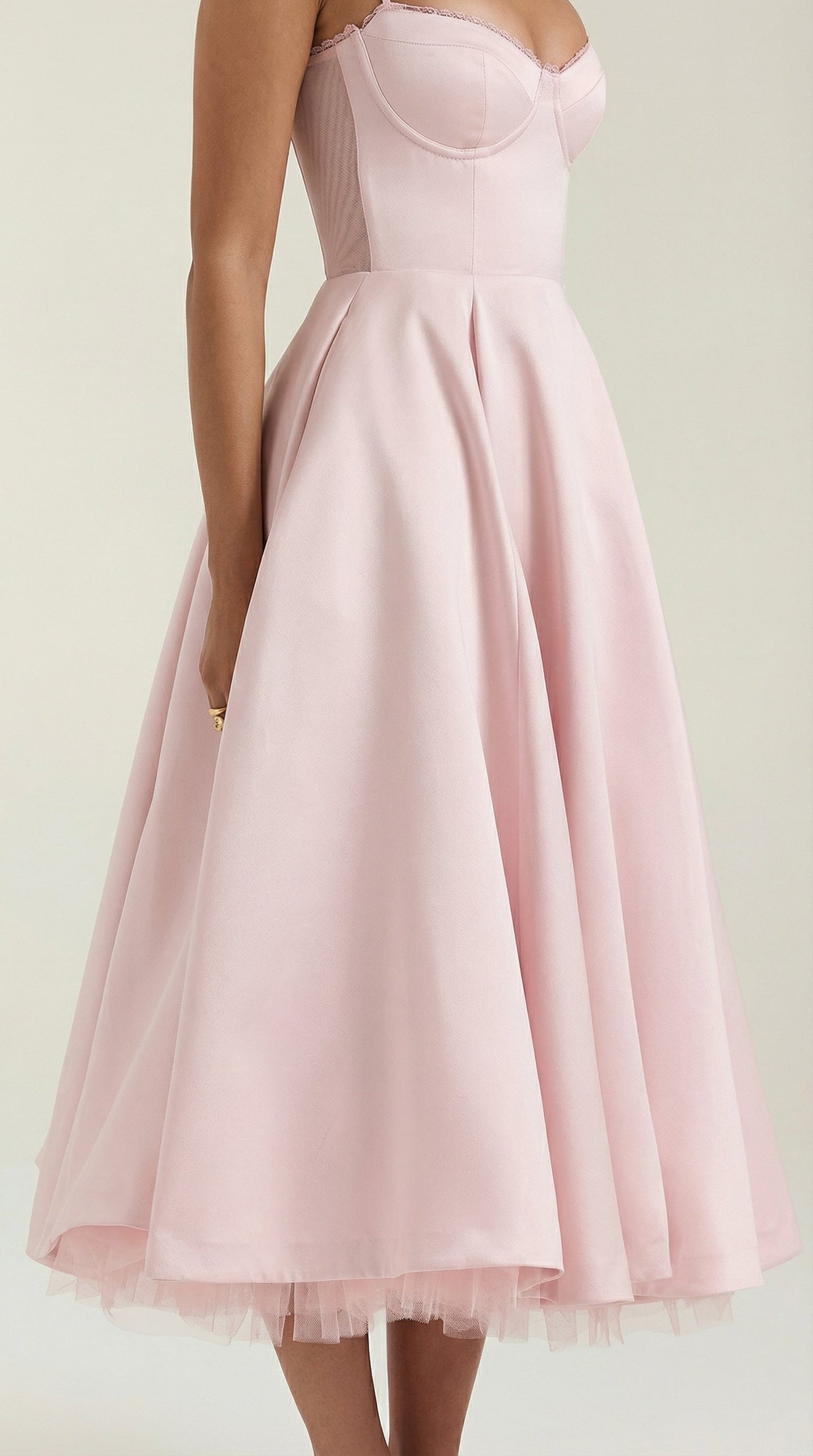 Sweetheart Corset Fit and Flare Midi Dress 28