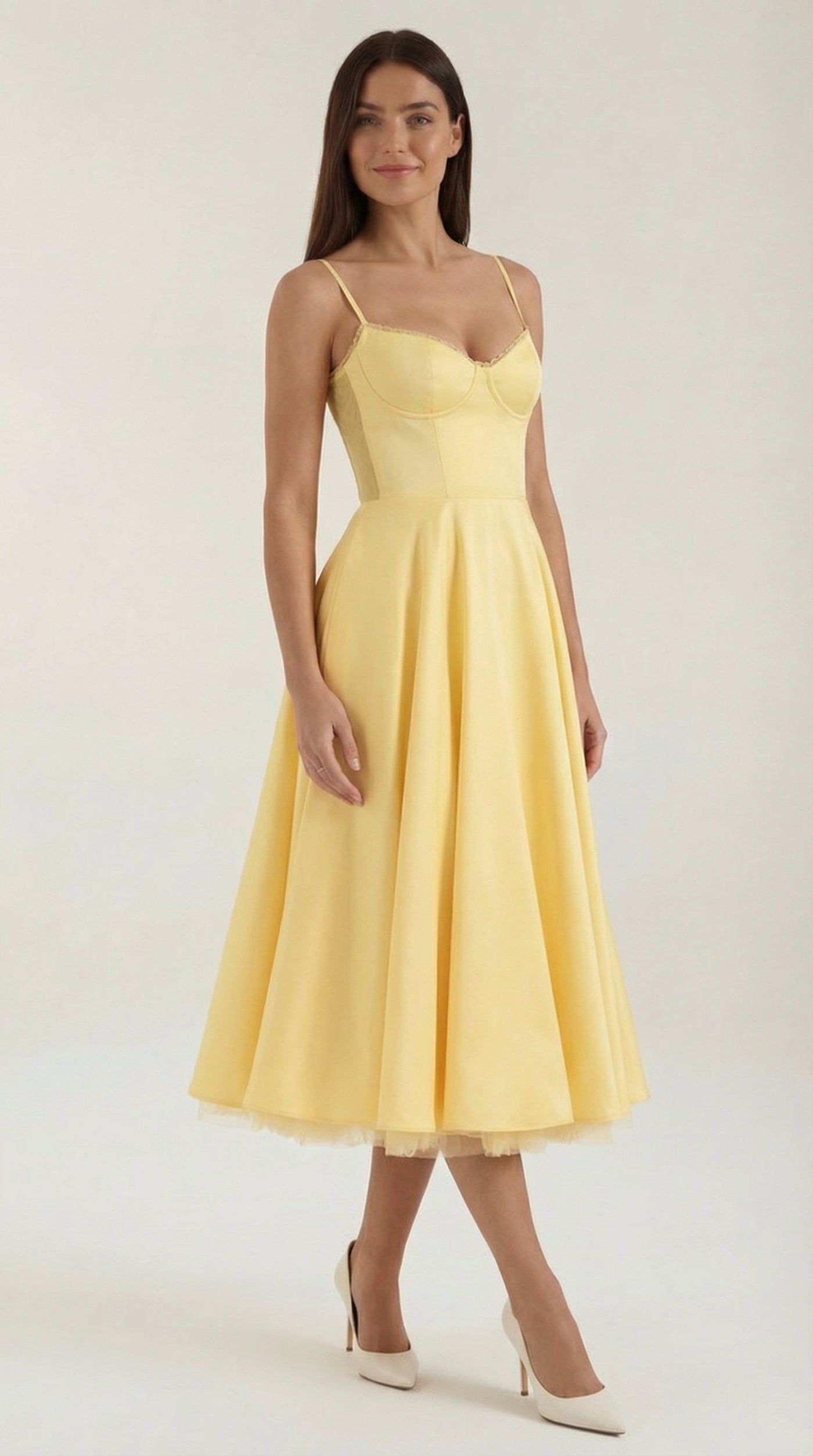 Sweetheart Corset Fit and Flare Midi Dress 21
