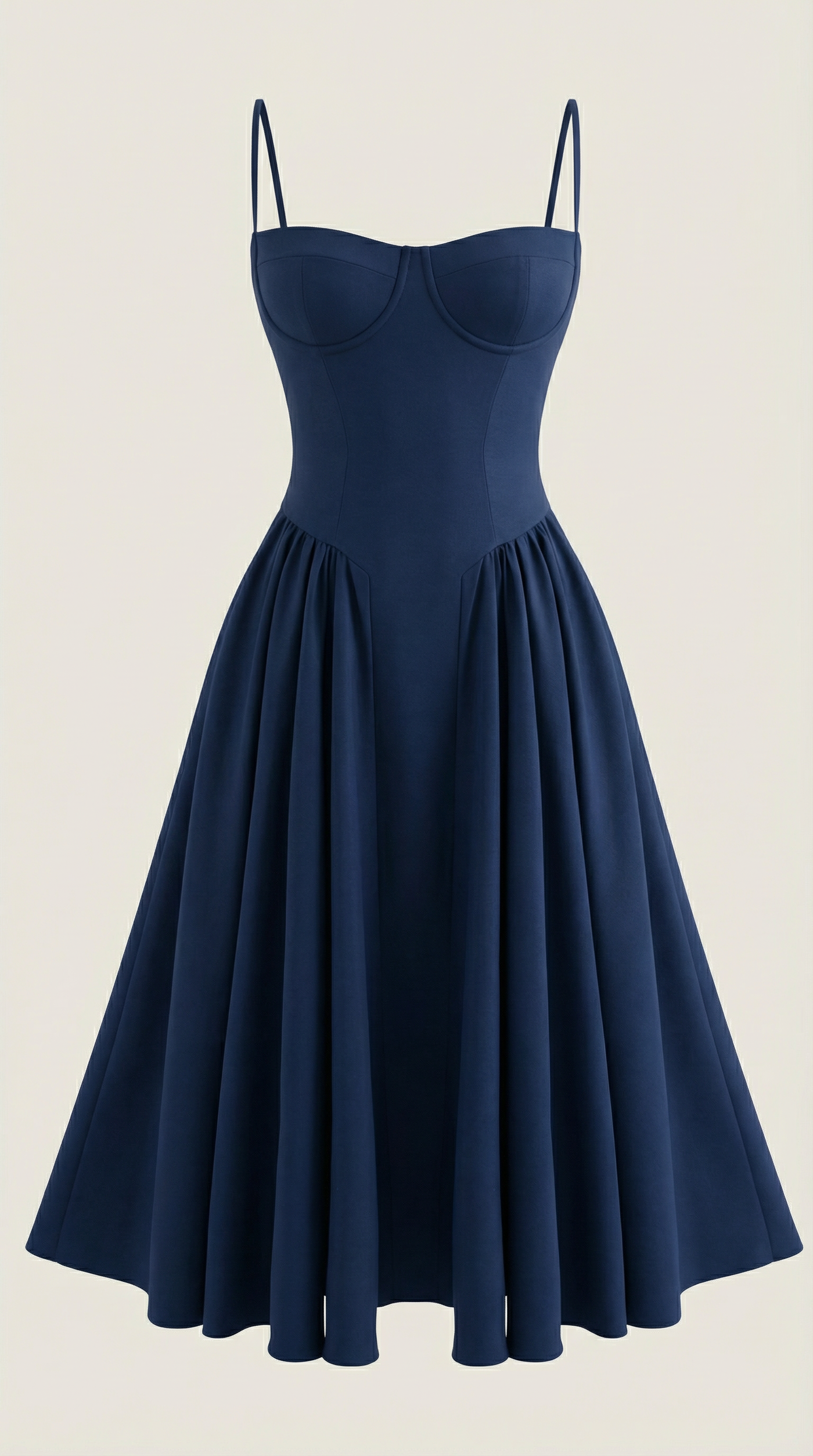 Floral Sweetheart Corset A-Line Midi Dress 20
