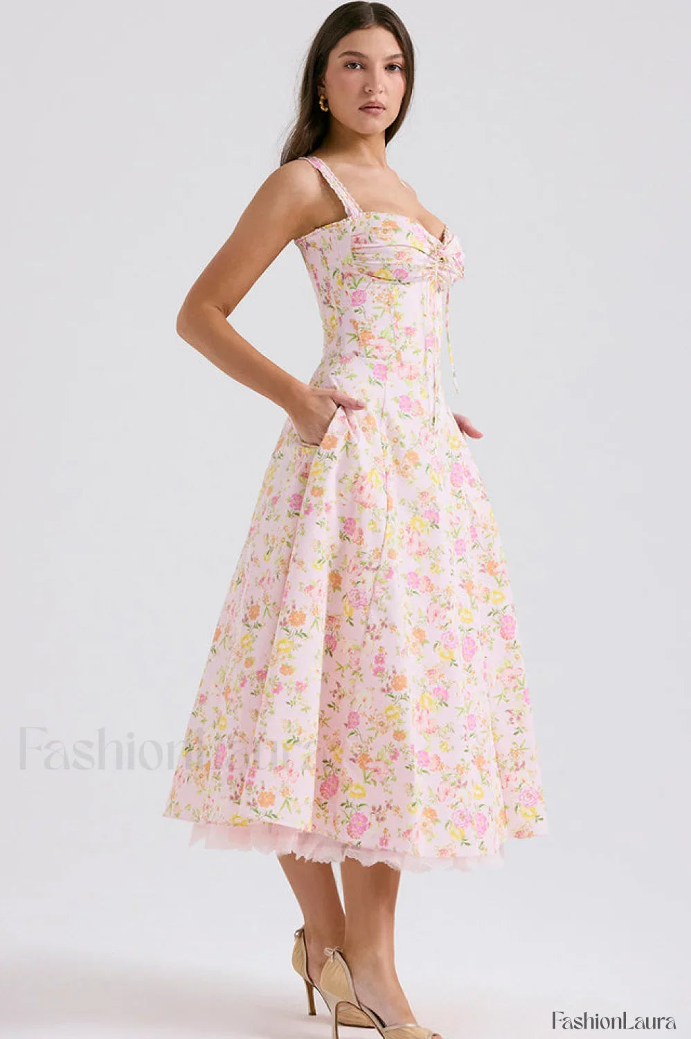 Rosalee Print Stylish Cotton Sundress