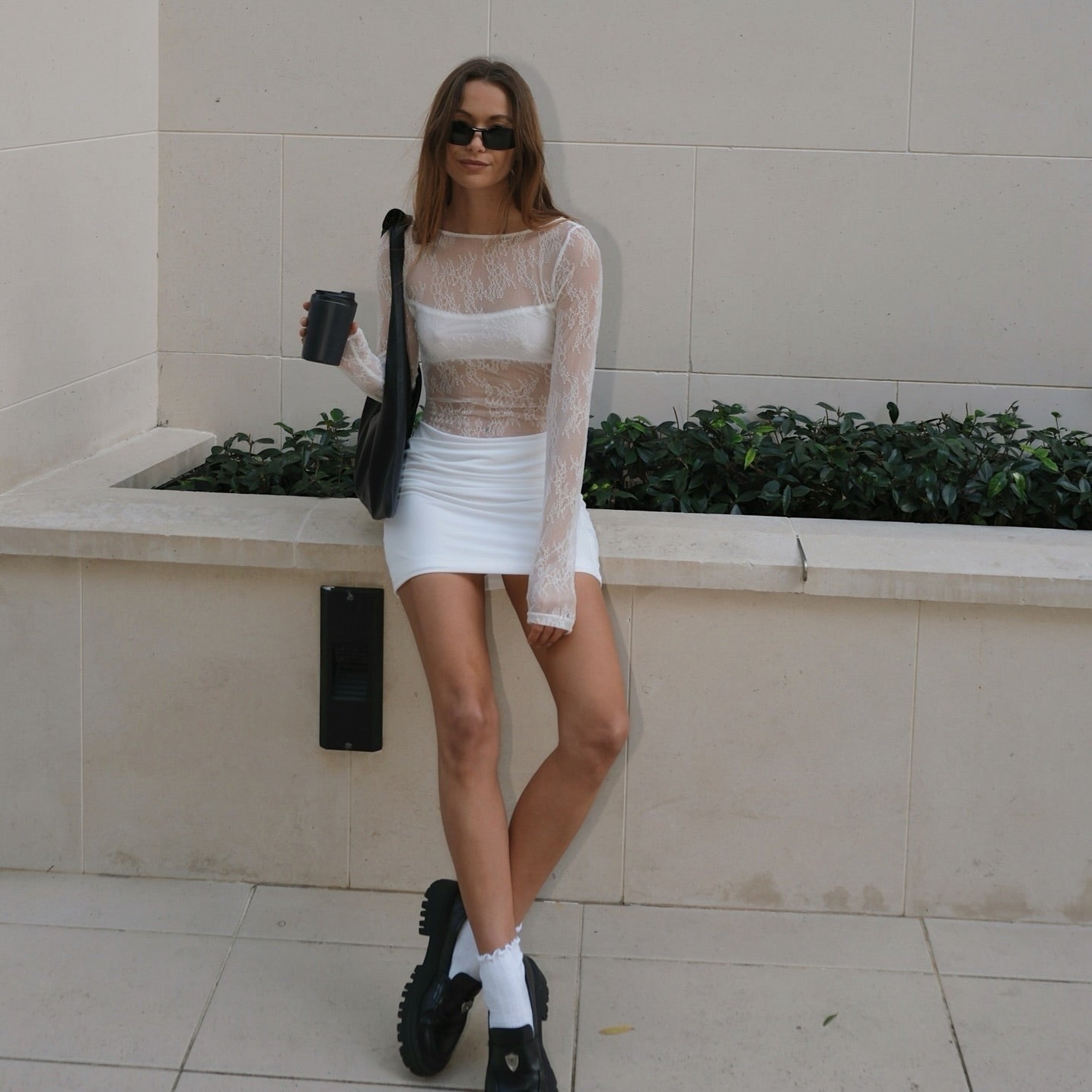 Joyful Grace Lace Mini Dress - View 3