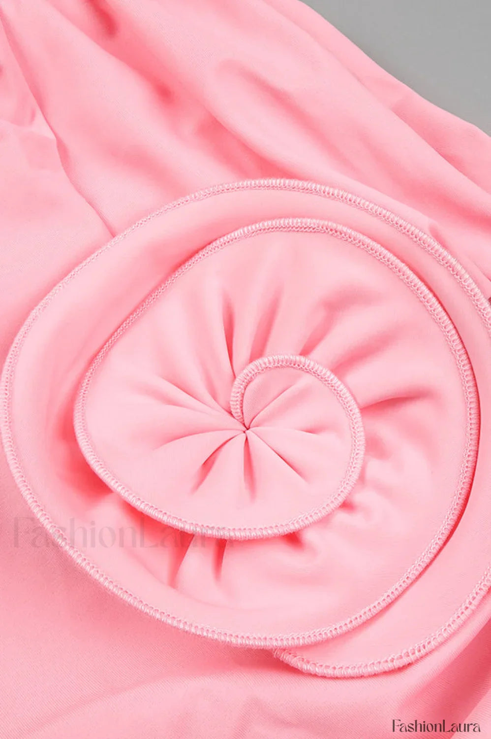 Rose-appliqu茅 Ruched Stylish Jersey Minidress