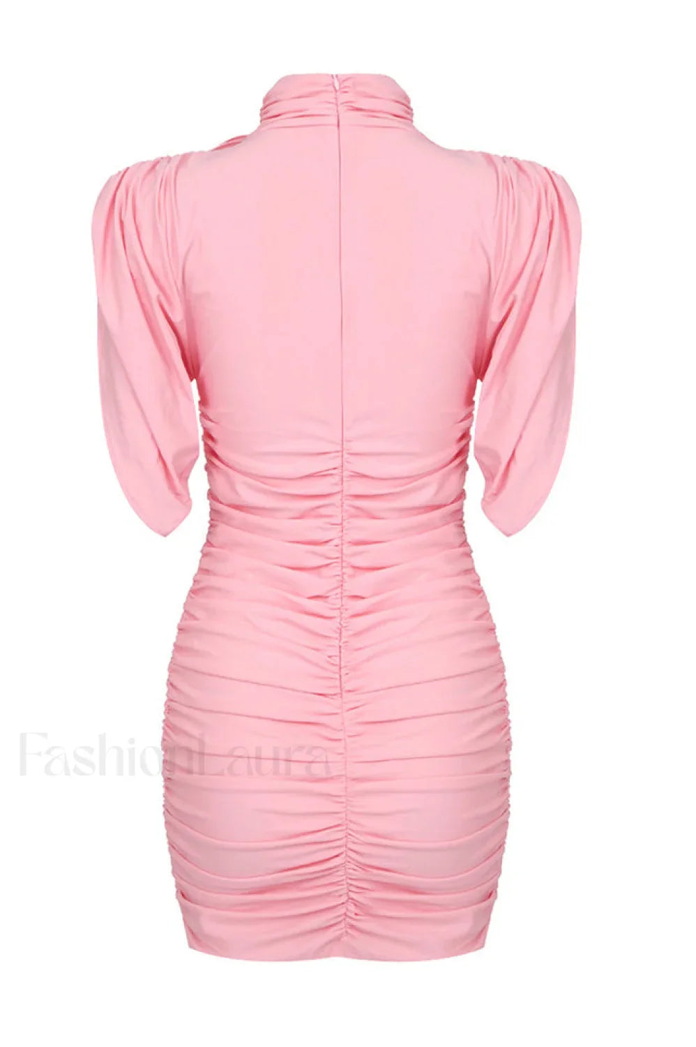 Rose-appliqu茅 Ruched Stylish Jersey Minidress