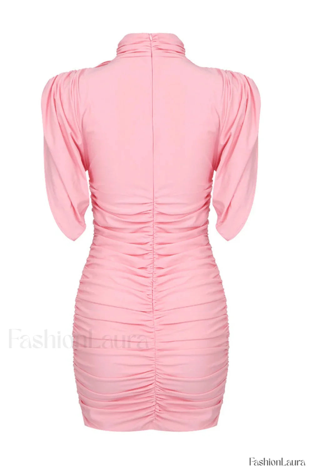 Rose-appliqu茅 Ruched Stylish Jersey Minidress