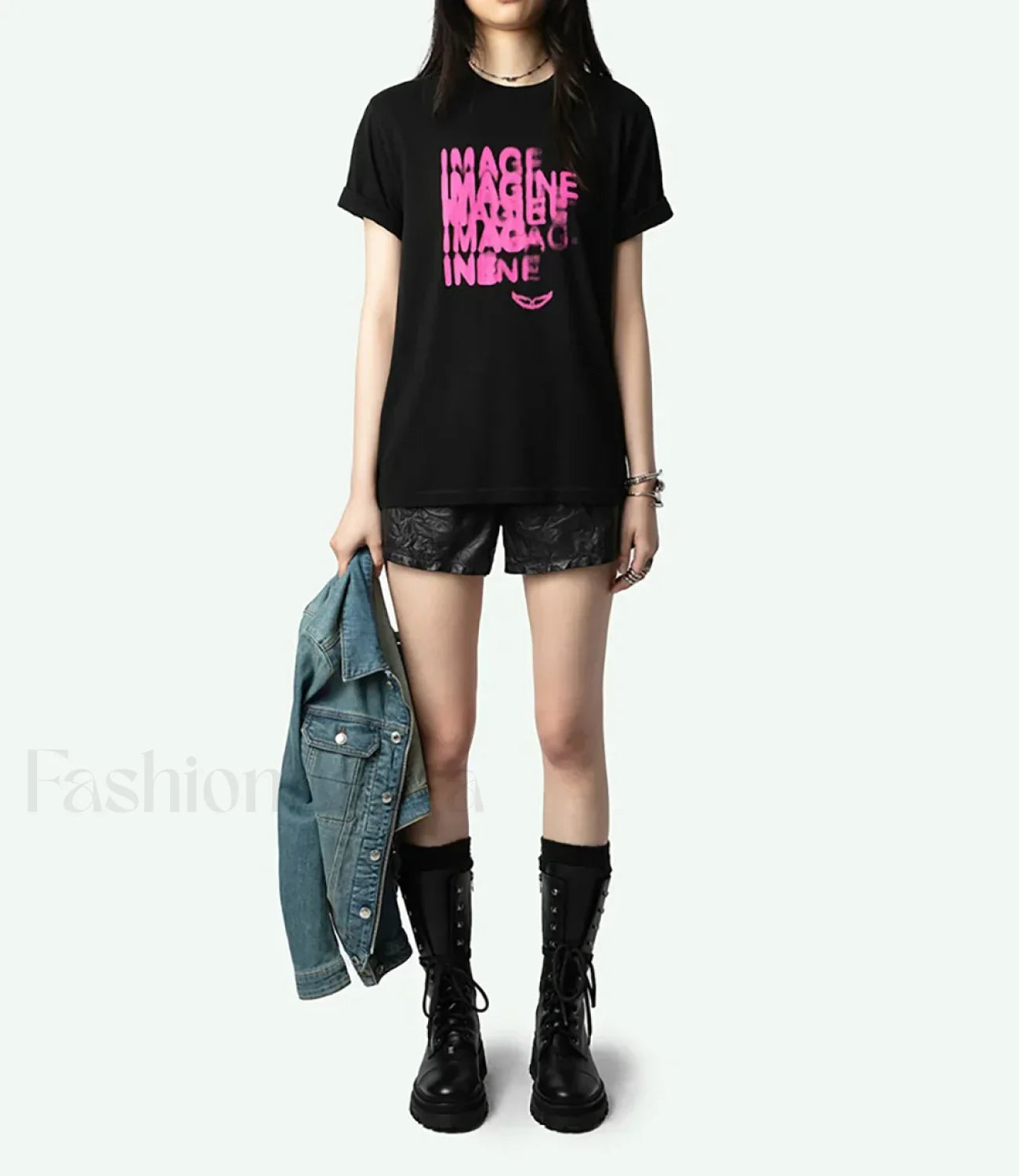 Rose Red Cotton T-Shirt