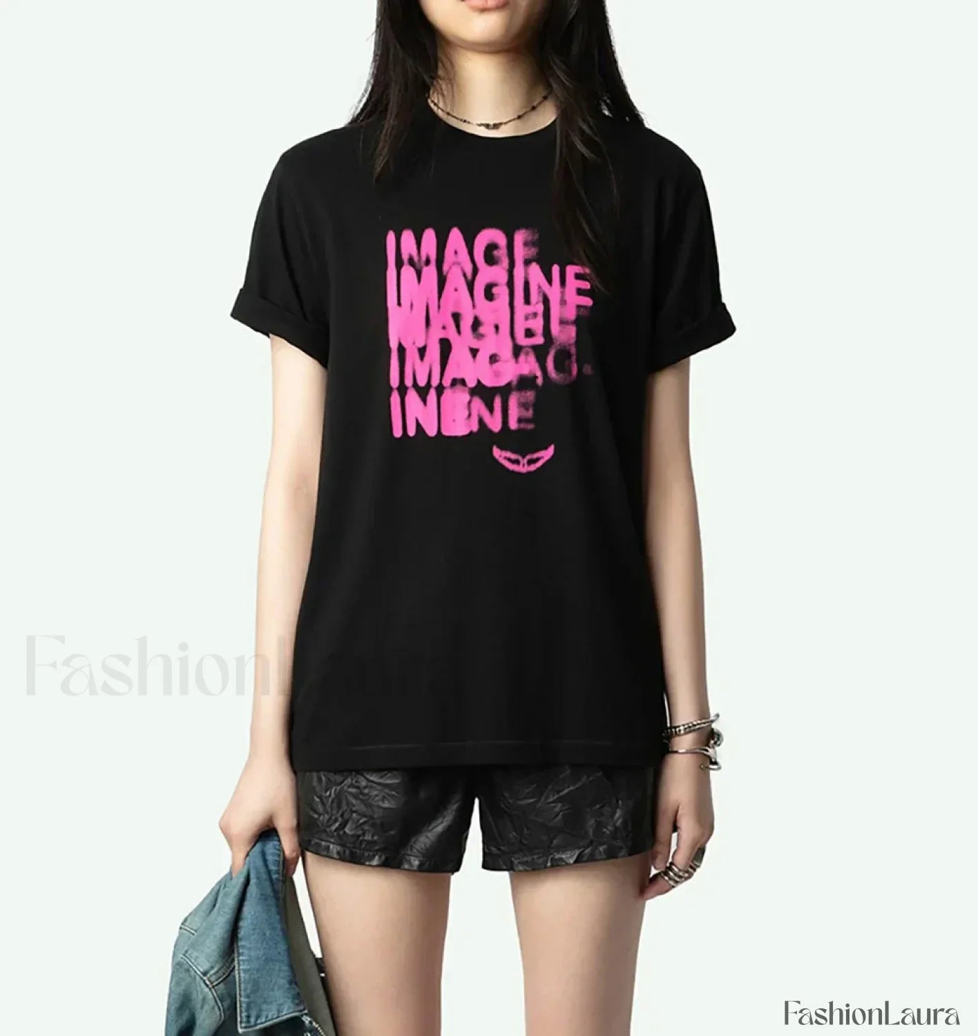 Rose Red Cotton T-Shirt