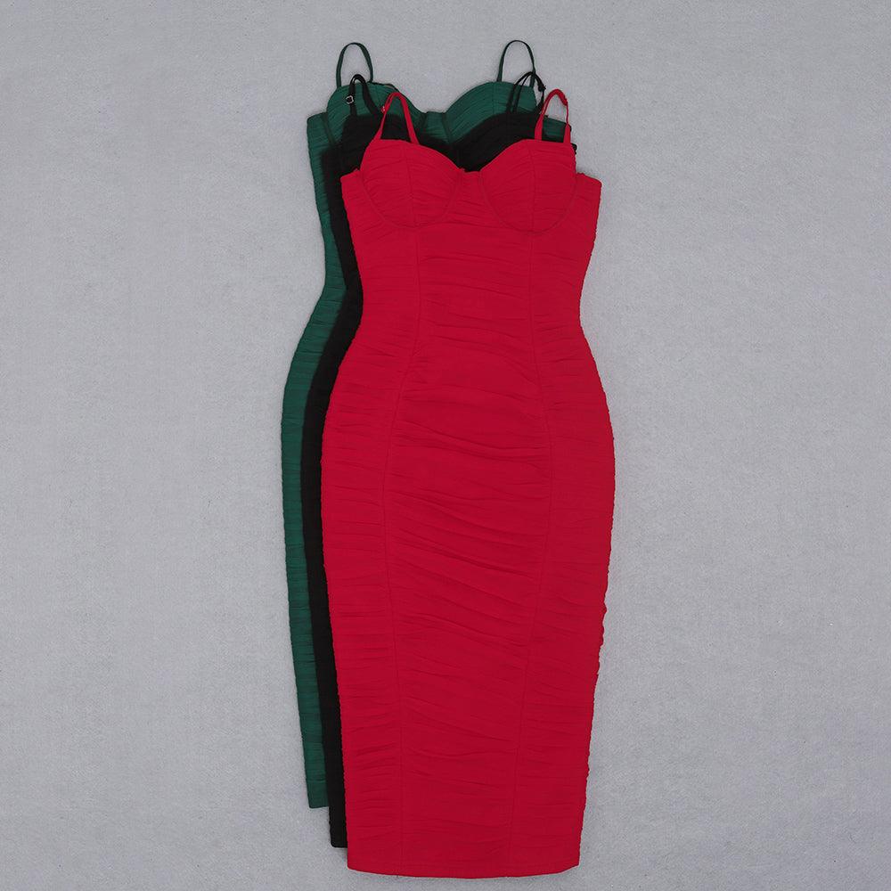 Roseanna Spaghetti Strap Ruched Dress