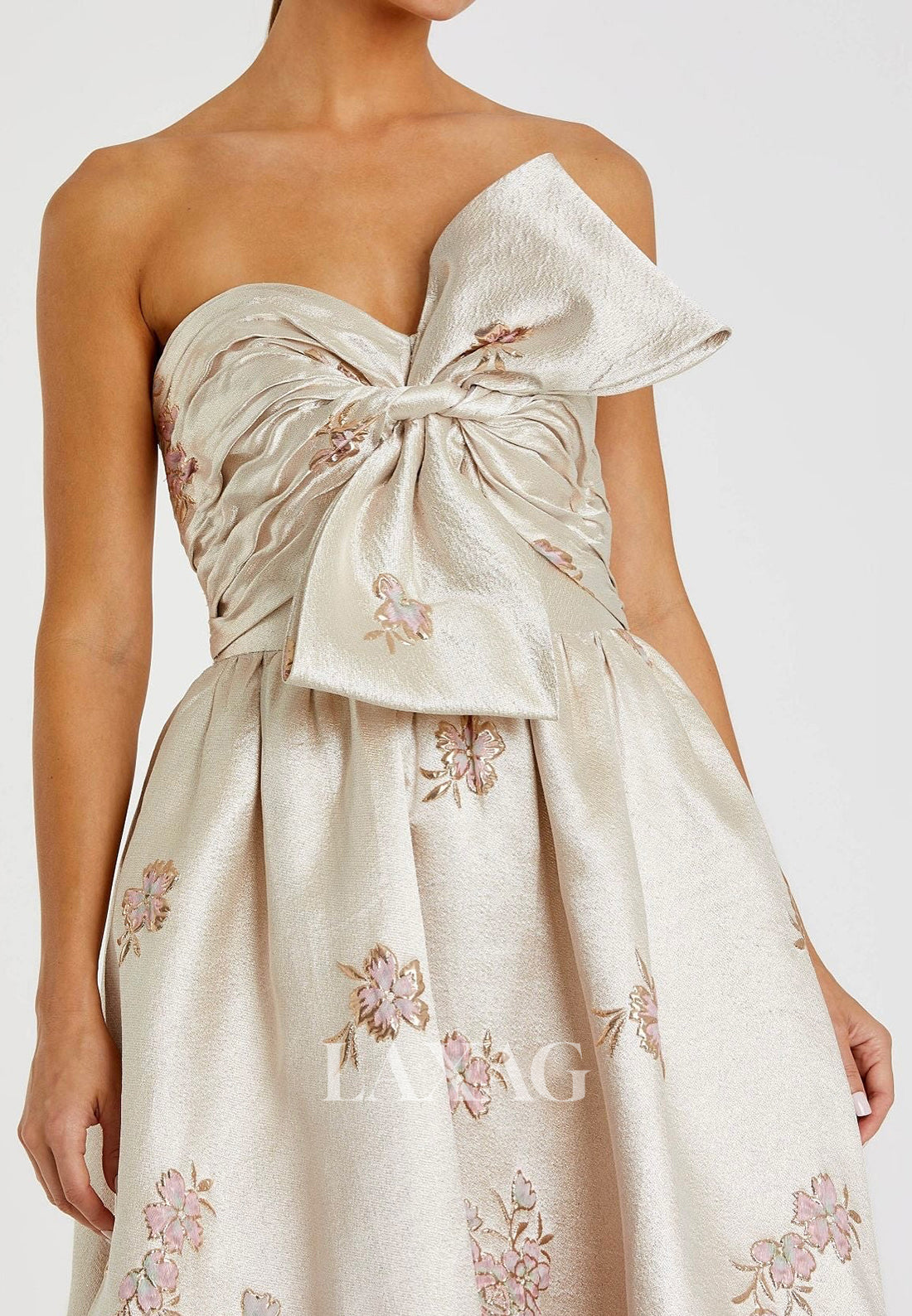 Sweetheart Off-Shoulder Floor-Length Formal Gowns Floral Embroidered Satin A-Line Evening Dress