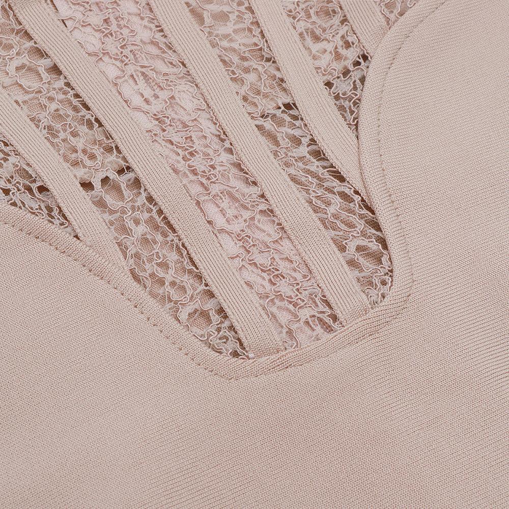 Rosy Insert Lace Sleeveless Dress