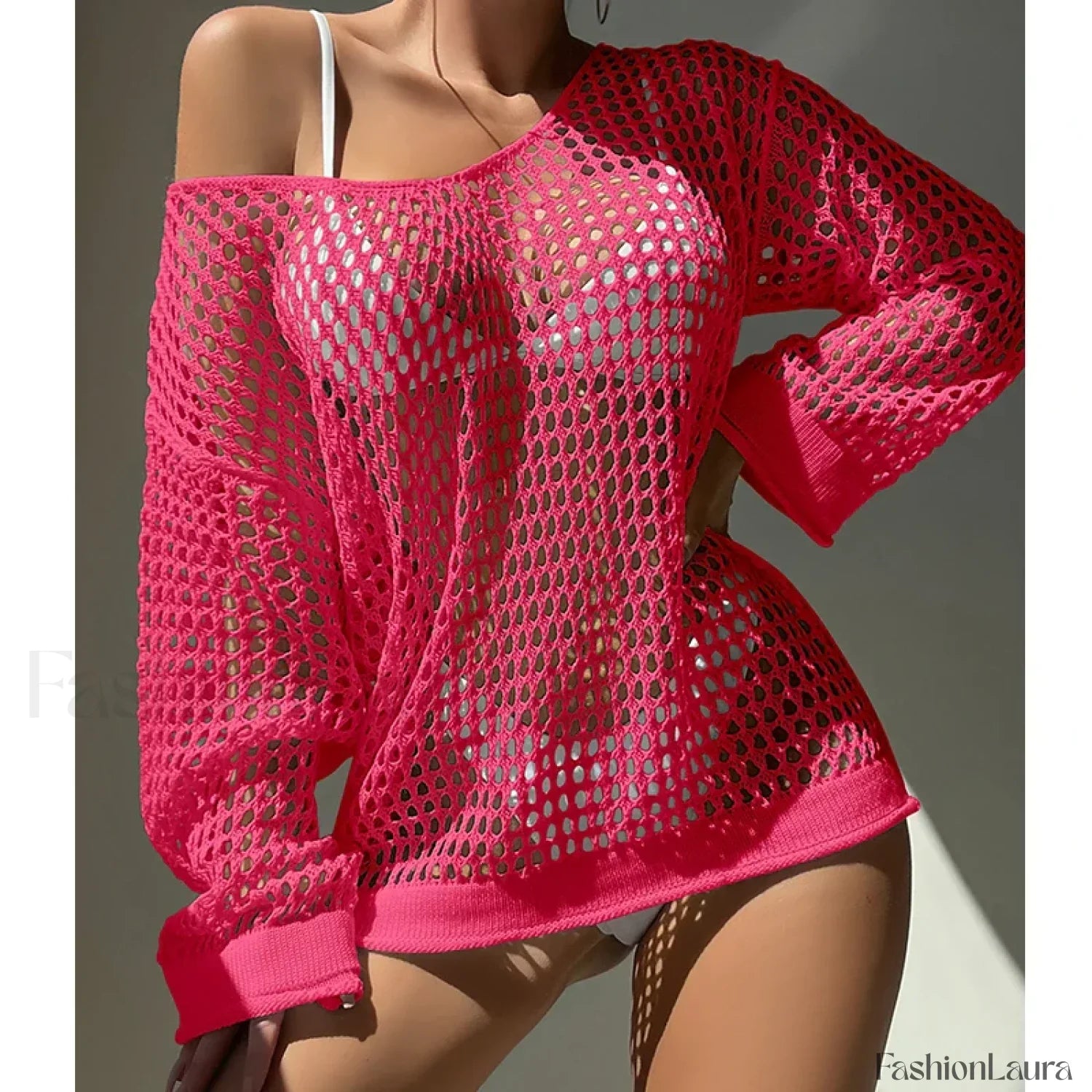 Round Neck Loose Swimsuit Cover Up