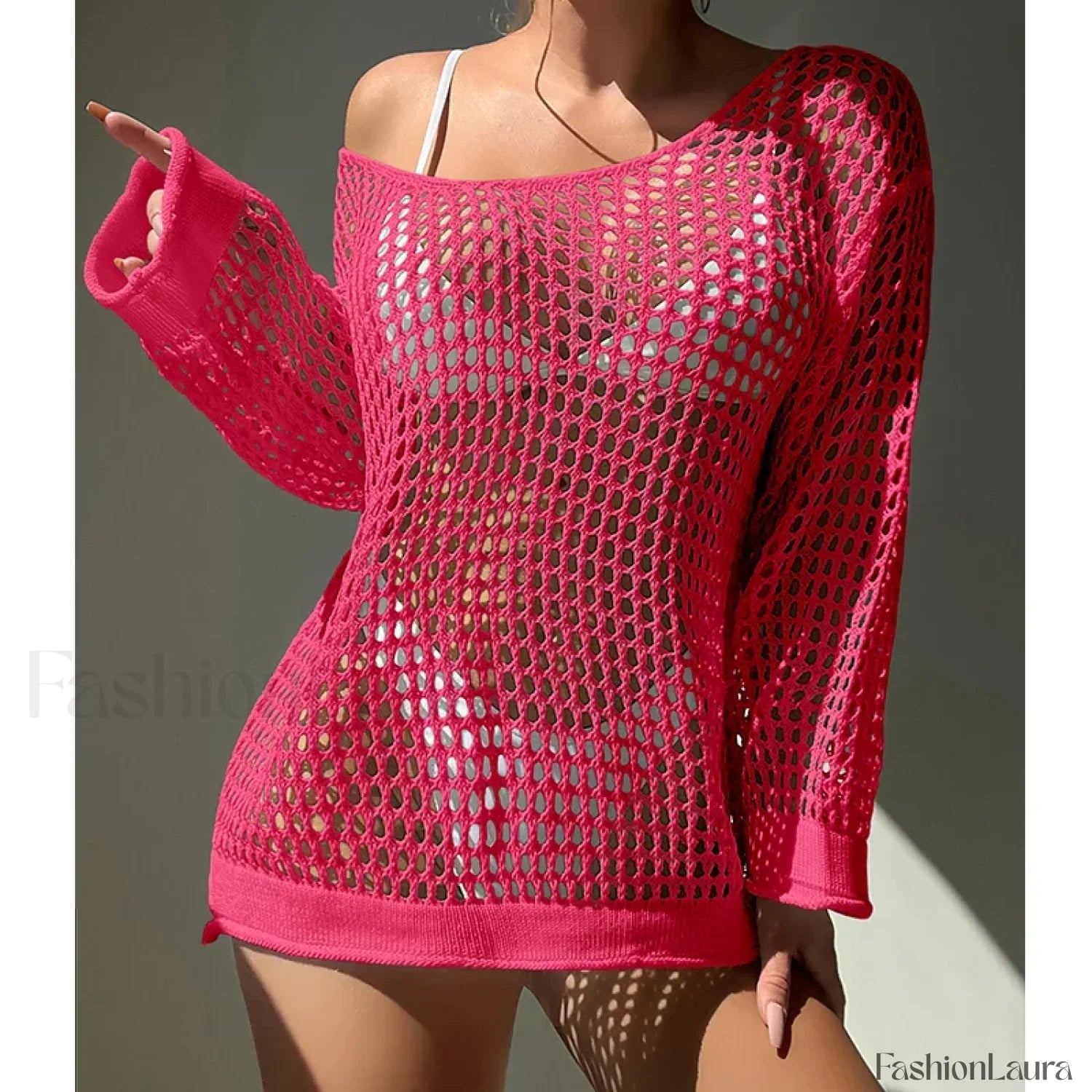 Round Neck Loose Swimsuit Cover Up