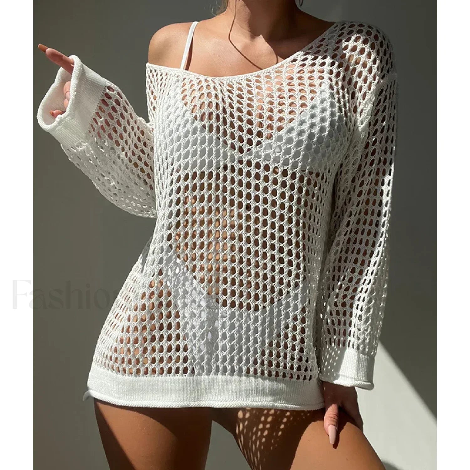 Round Neck Loose Swimsuit Cover Up