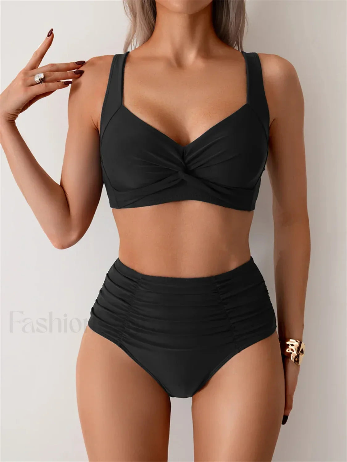 Ruched Push-Up Bikini Set